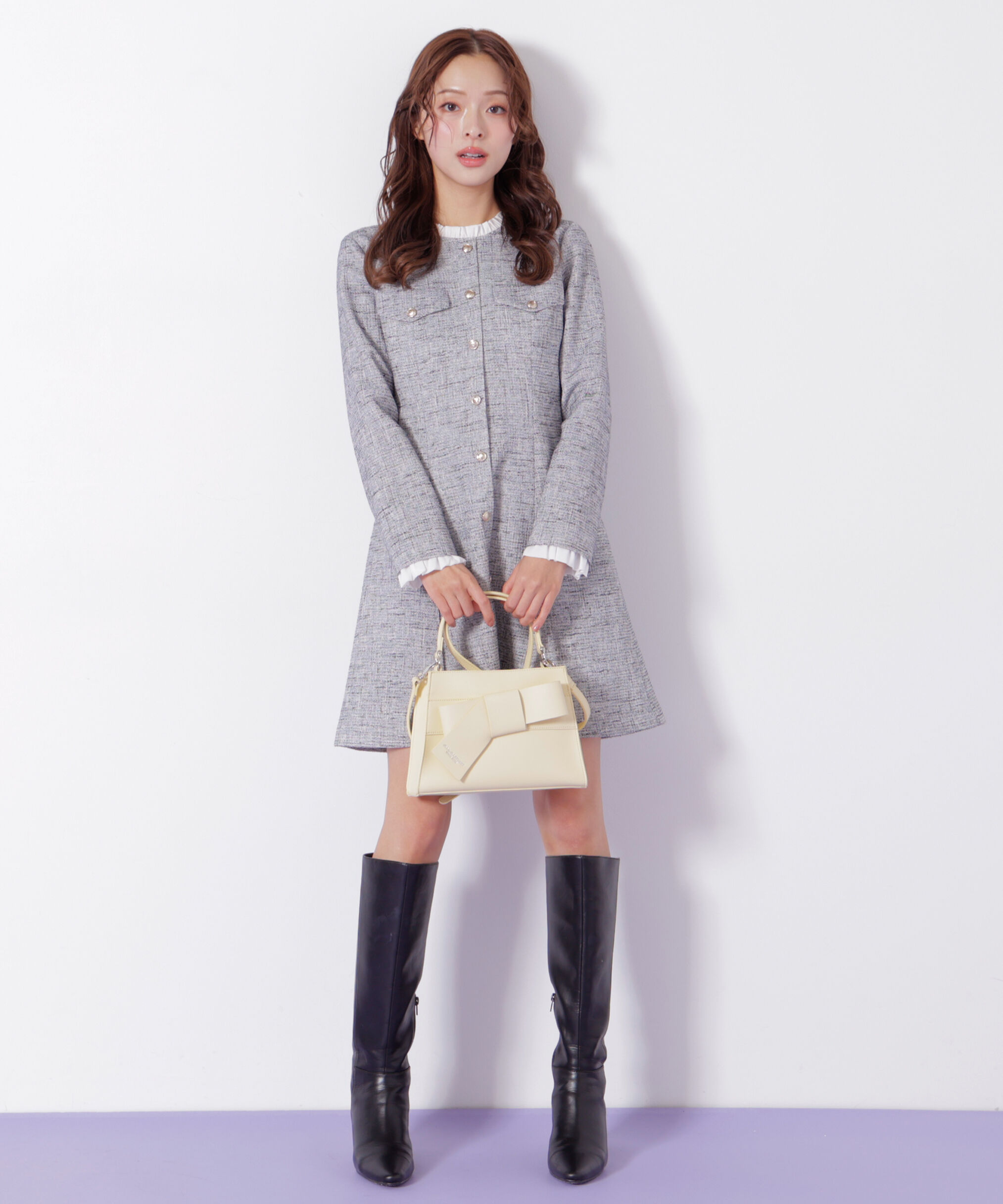  「ツィードミニワンピース」|ワンピース|