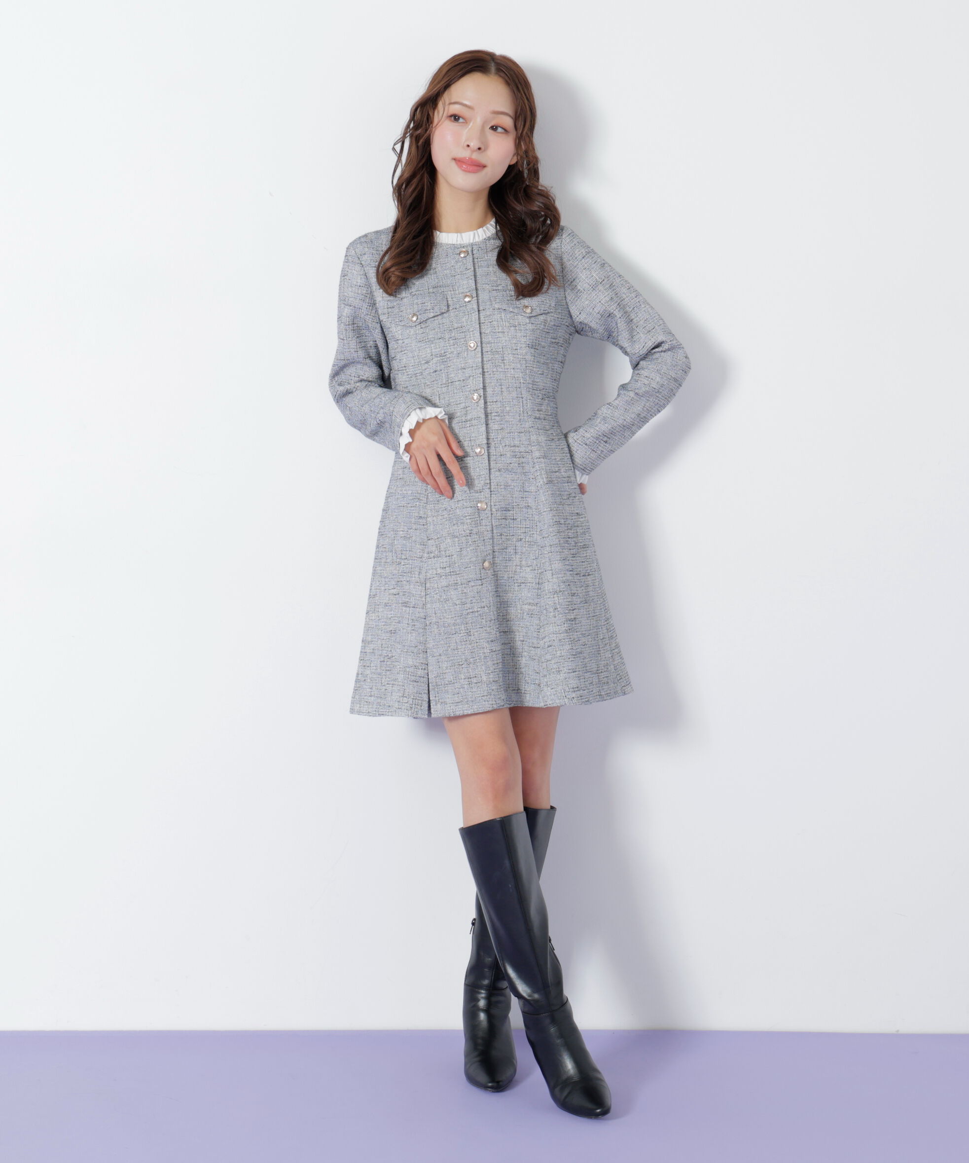  「ツィードミニワンピース」|ワンピース|