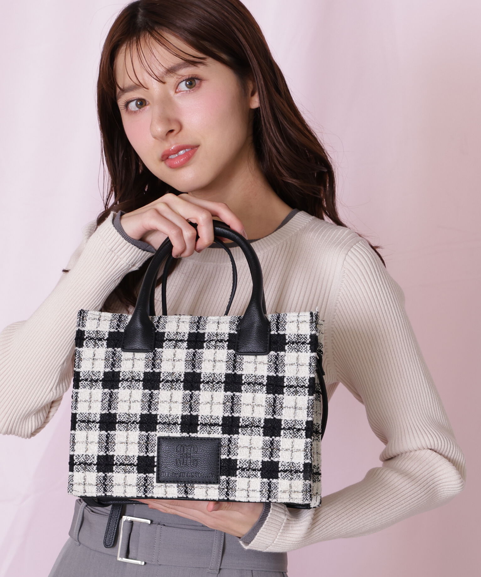  「ツイードチェックトートバッグ」|その他|