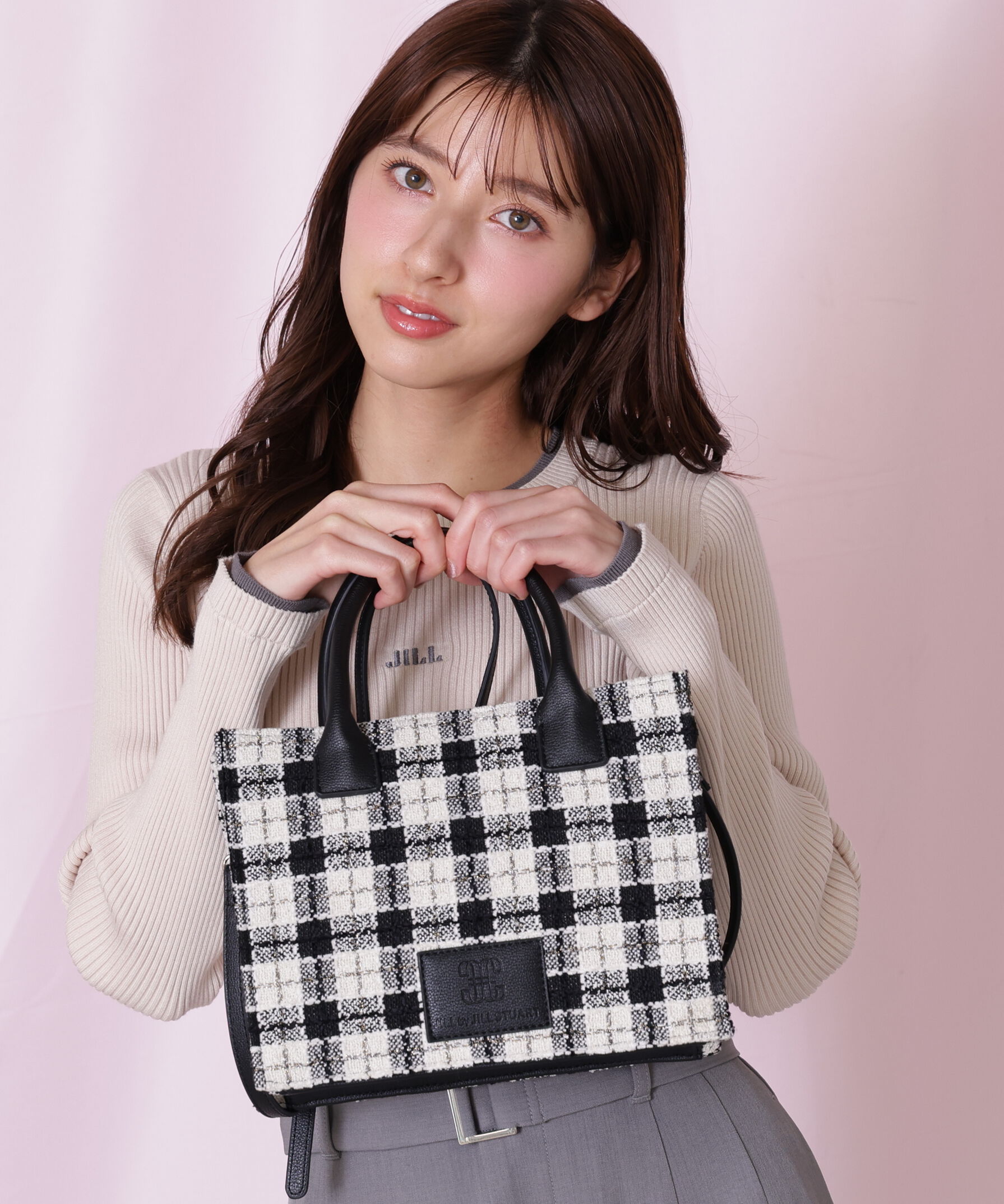  「ツイードチェックトートバッグ」|その他|