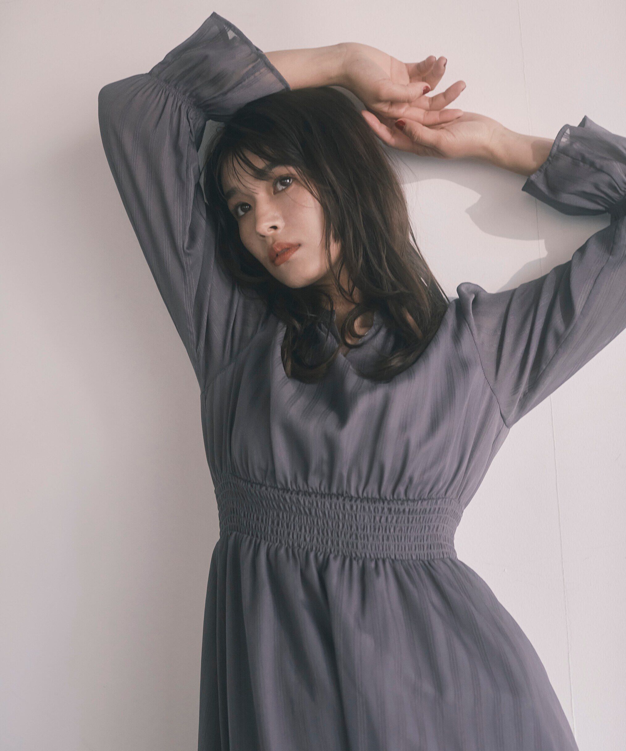 PROPORTION BODY DRESSING「《EDIT COLOGNE》シアーストライプマキシワンピース WEB限定 24SS」|ワンピース|