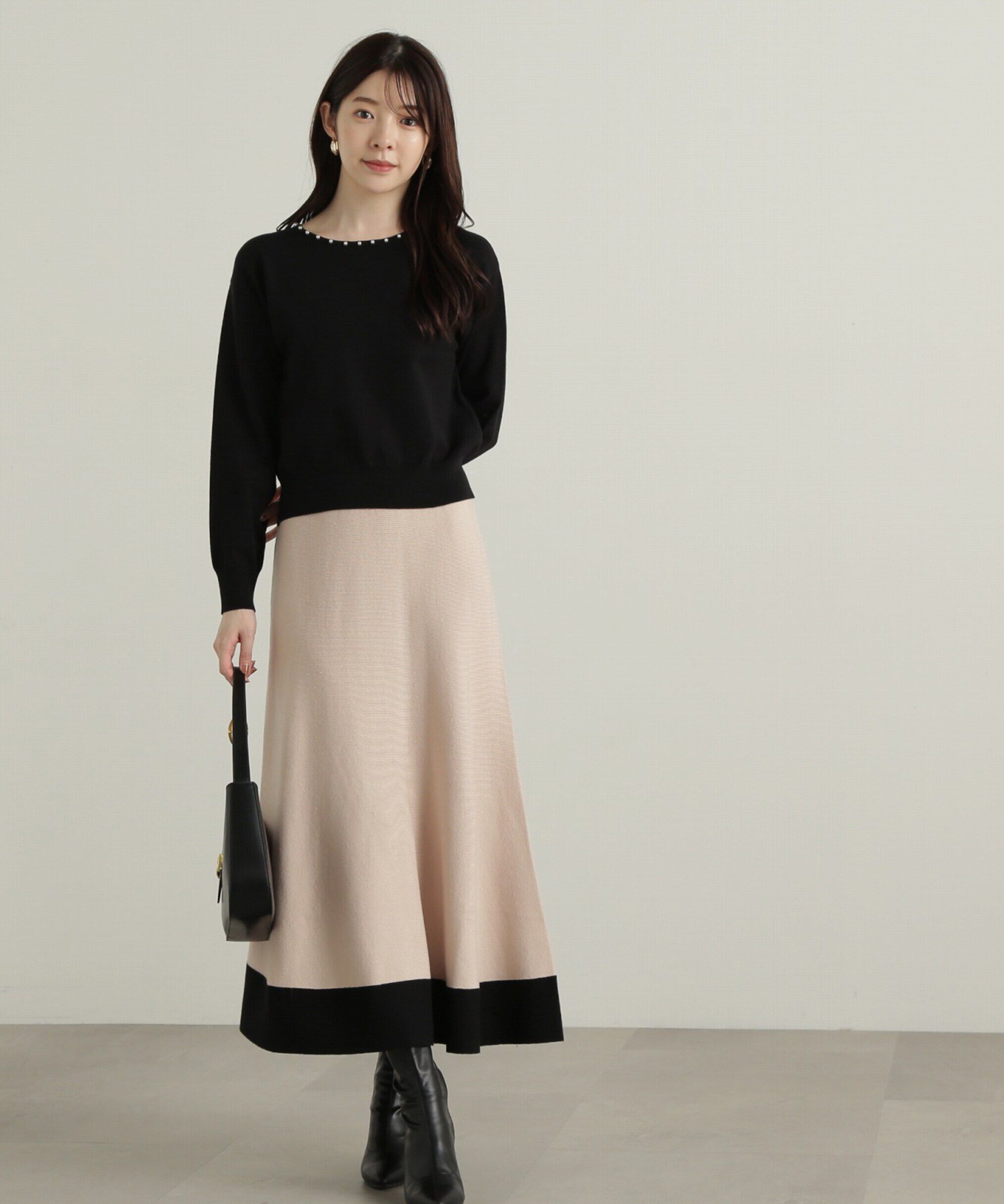 PROPORTION BODY DRESSING「バイカラーパールニットセットアップ」|ワンピース|