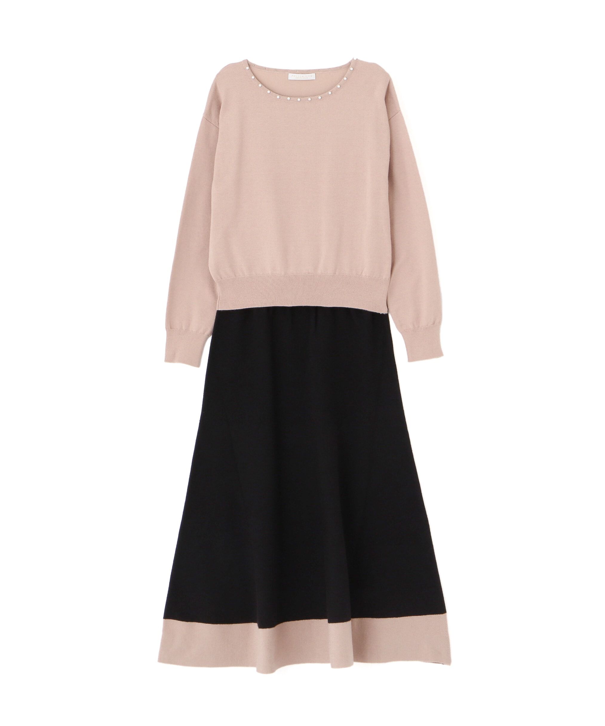 PROPORTION BODY DRESSING「バイカラーパールニットセットアップ」|ワンピース|