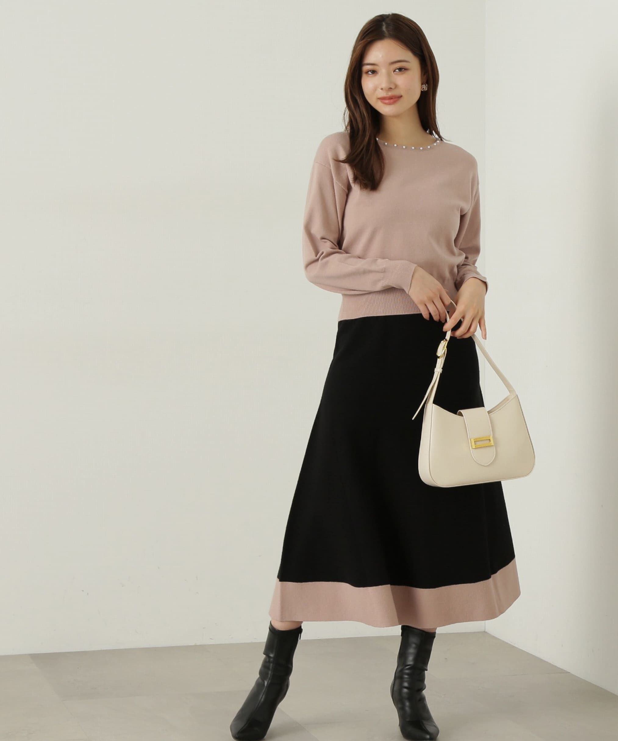 PROPORTION BODY DRESSING「バイカラーパールニットセットアップ」|ワンピース|