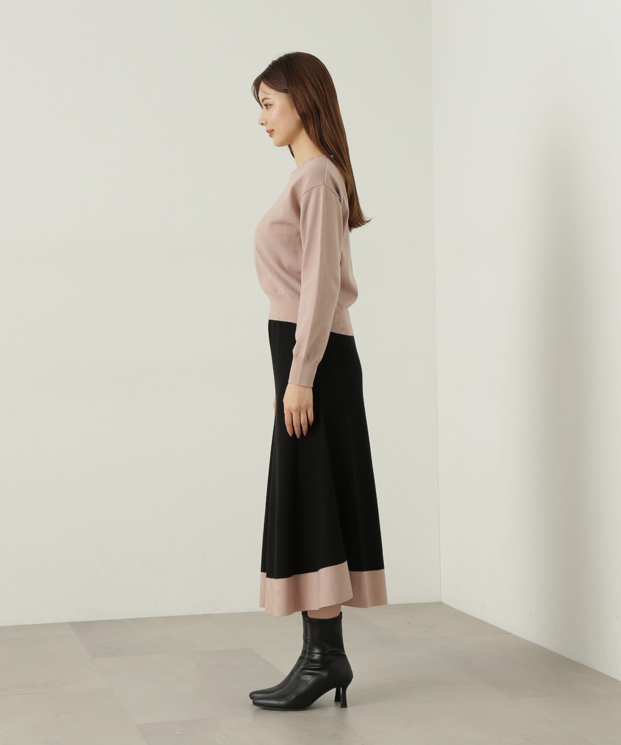 PROPORTION BODY DRESSING「バイカラーパールニットセットアップ」|ワンピース|