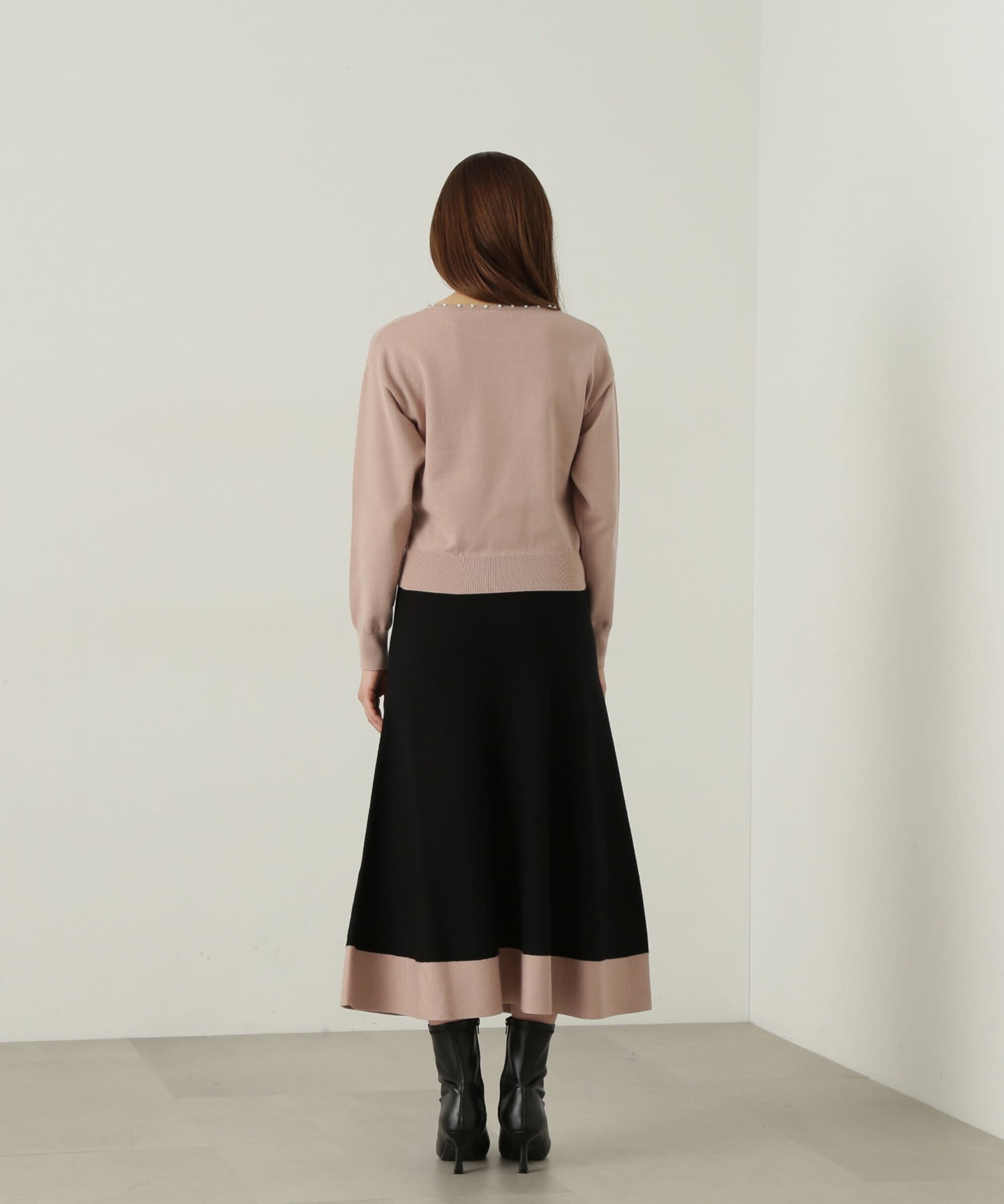 PROPORTION BODY DRESSING「バイカラーパールニットセットアップ」|ワンピース|