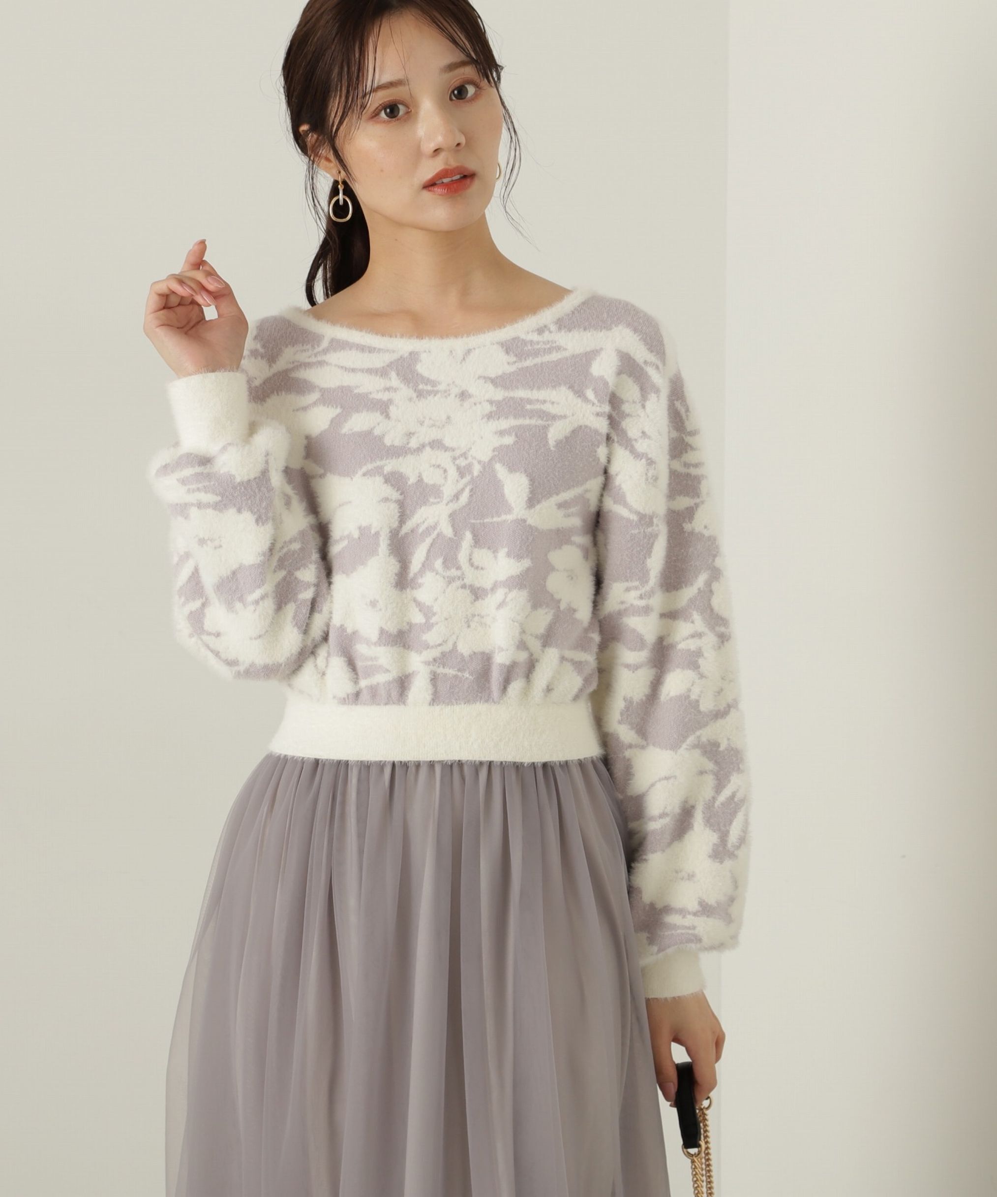 PROPORTION BODY DRESSING「ジャガードチュールニットドッキングワンピース」|ワンピース|