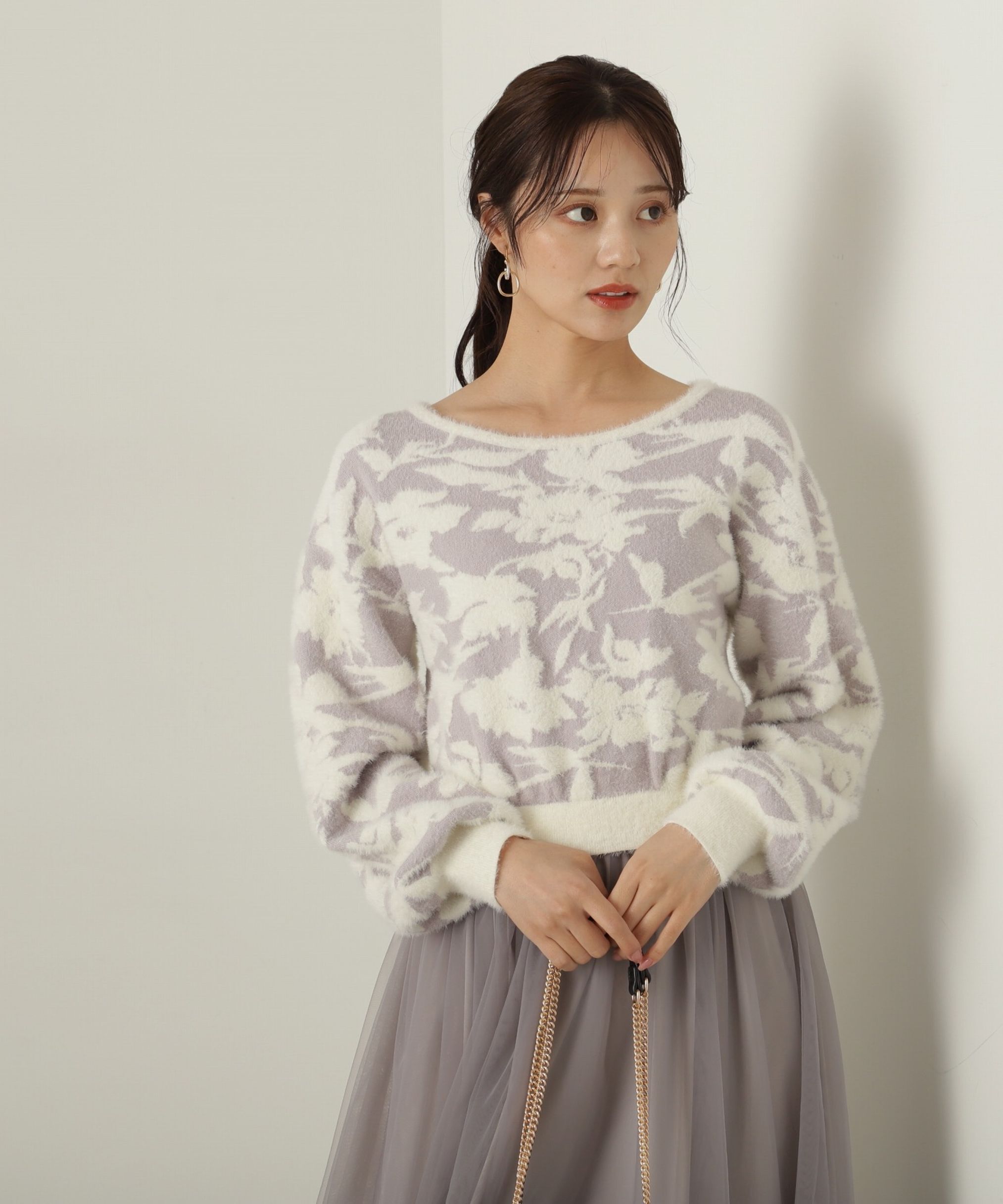 PROPORTION BODY DRESSING「ジャガードチュールニットドッキングワンピース」|ワンピース|