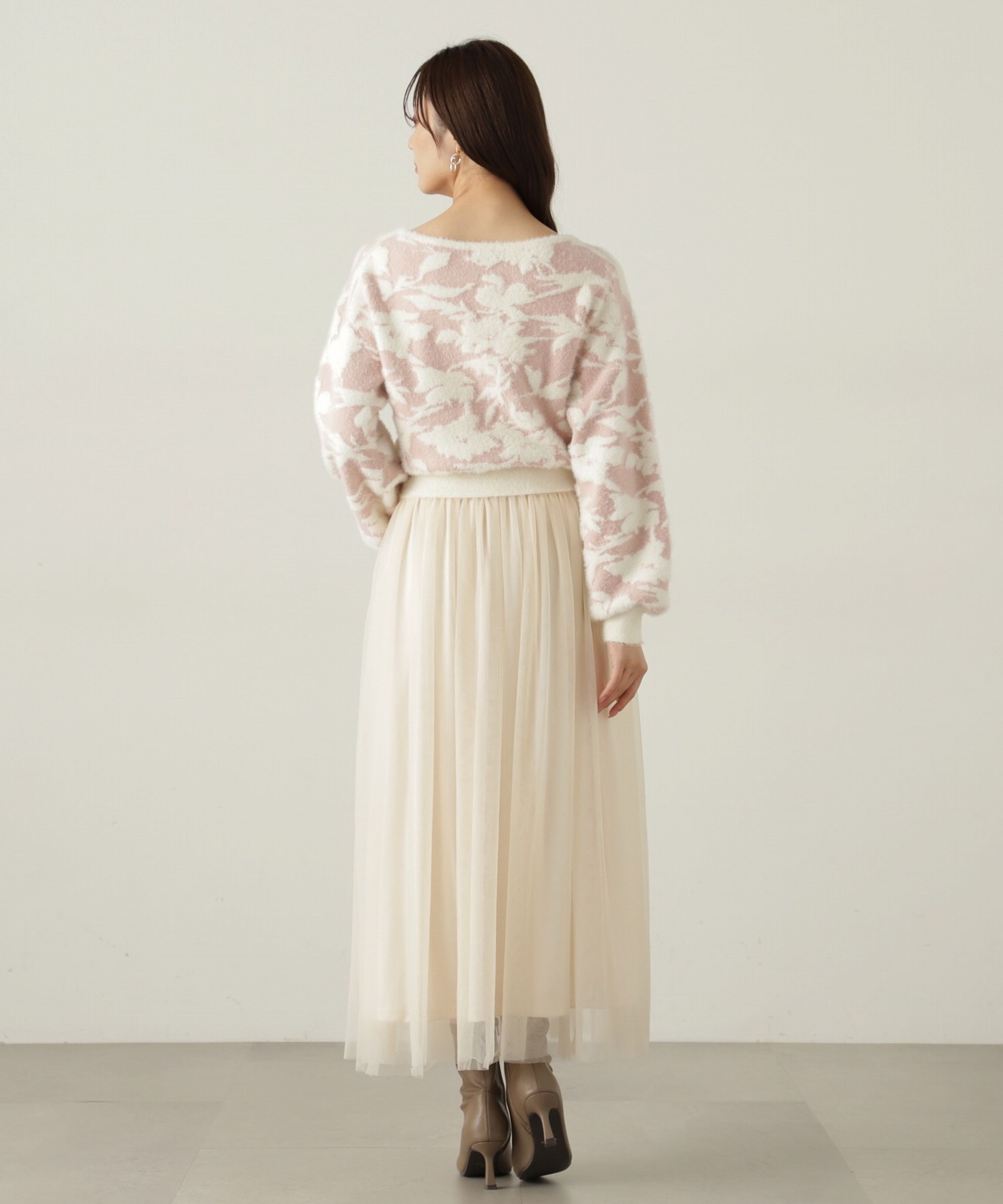 PROPORTION BODY DRESSING「ジャガードチュールニットドッキングワンピース」|ワンピース|