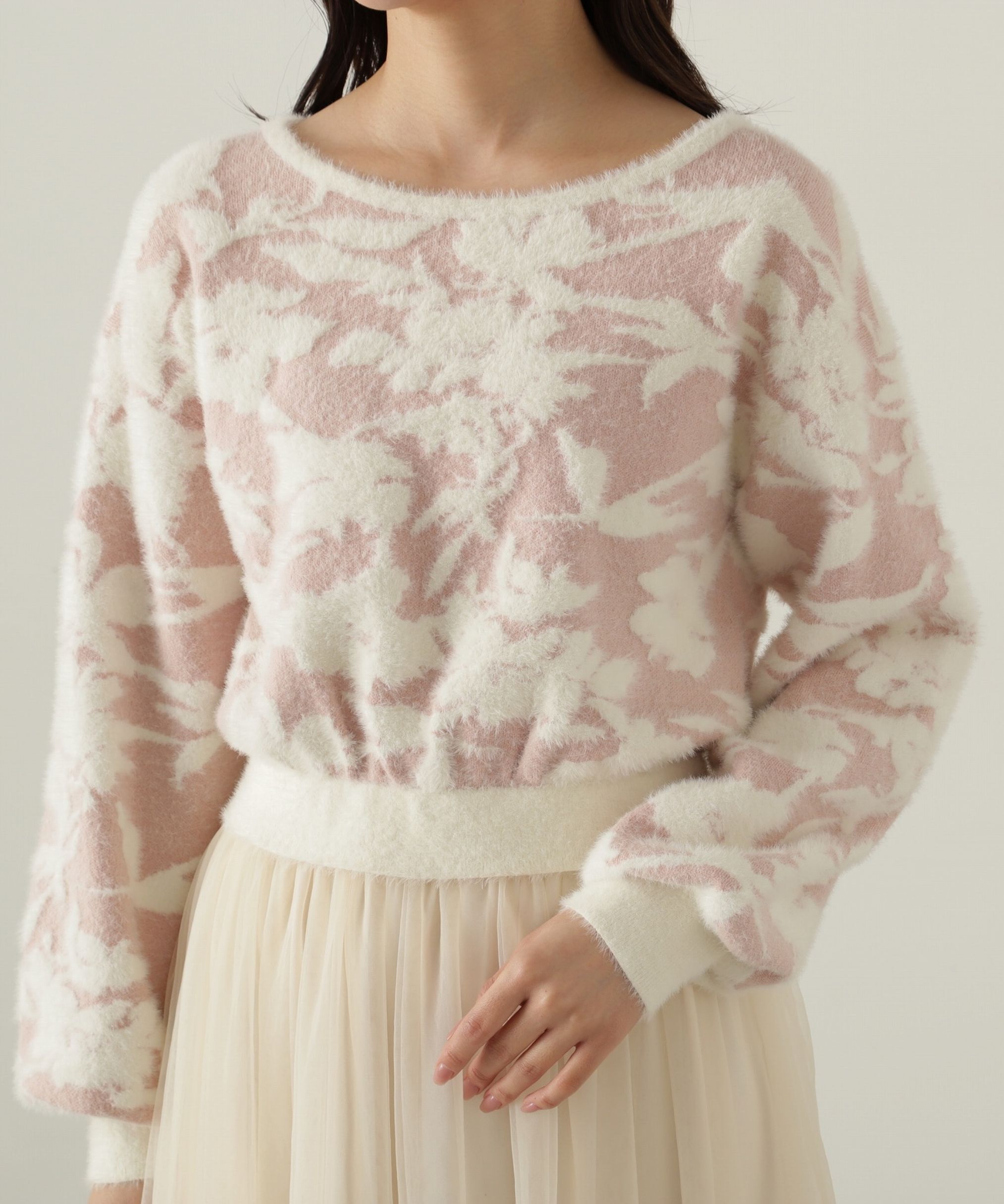 PROPORTION BODY DRESSING「ジャガードチュールニットドッキングワンピース」|ワンピース|