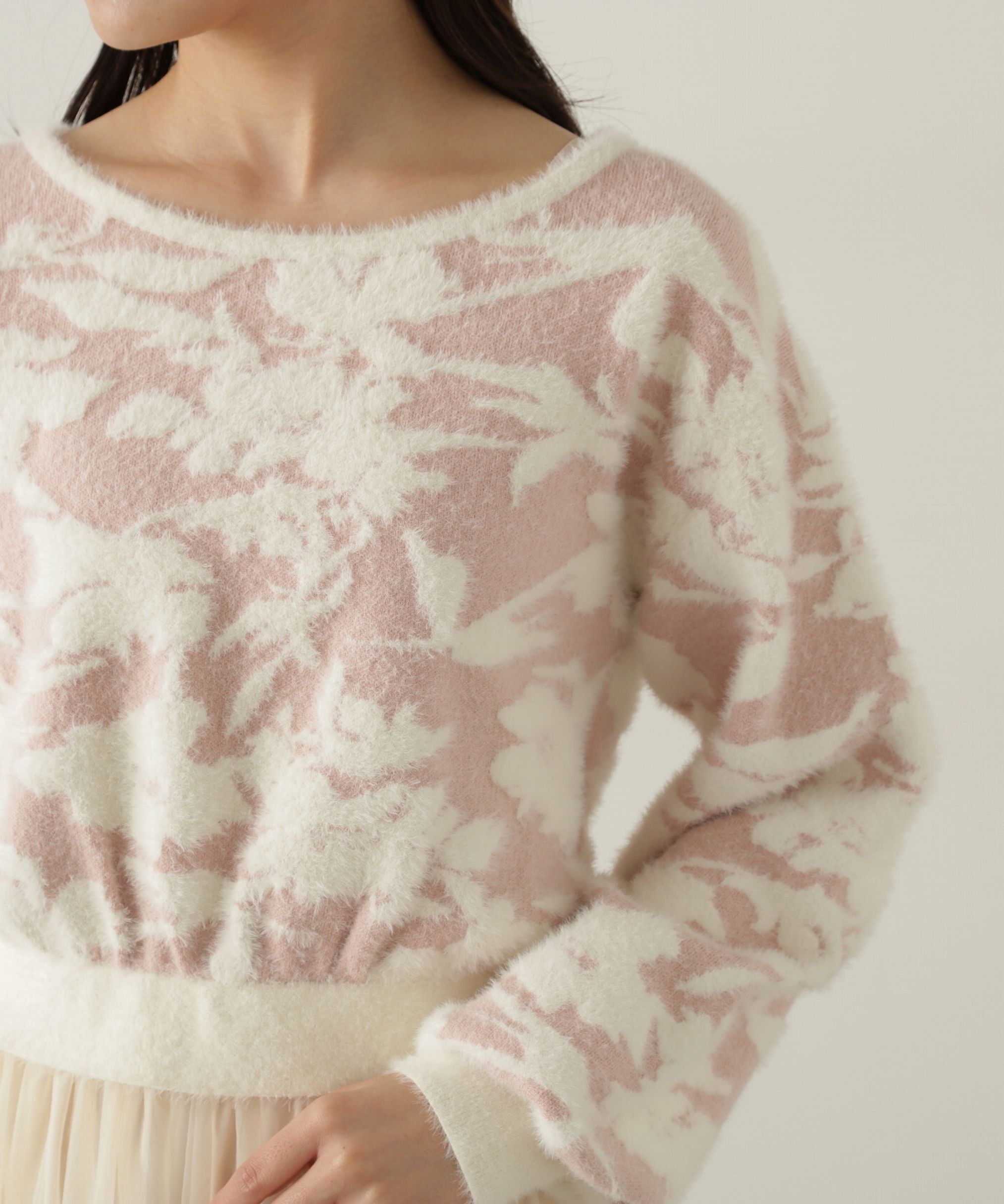 PROPORTION BODY DRESSING「ジャガードチュールニットドッキングワンピース」|ワンピース|