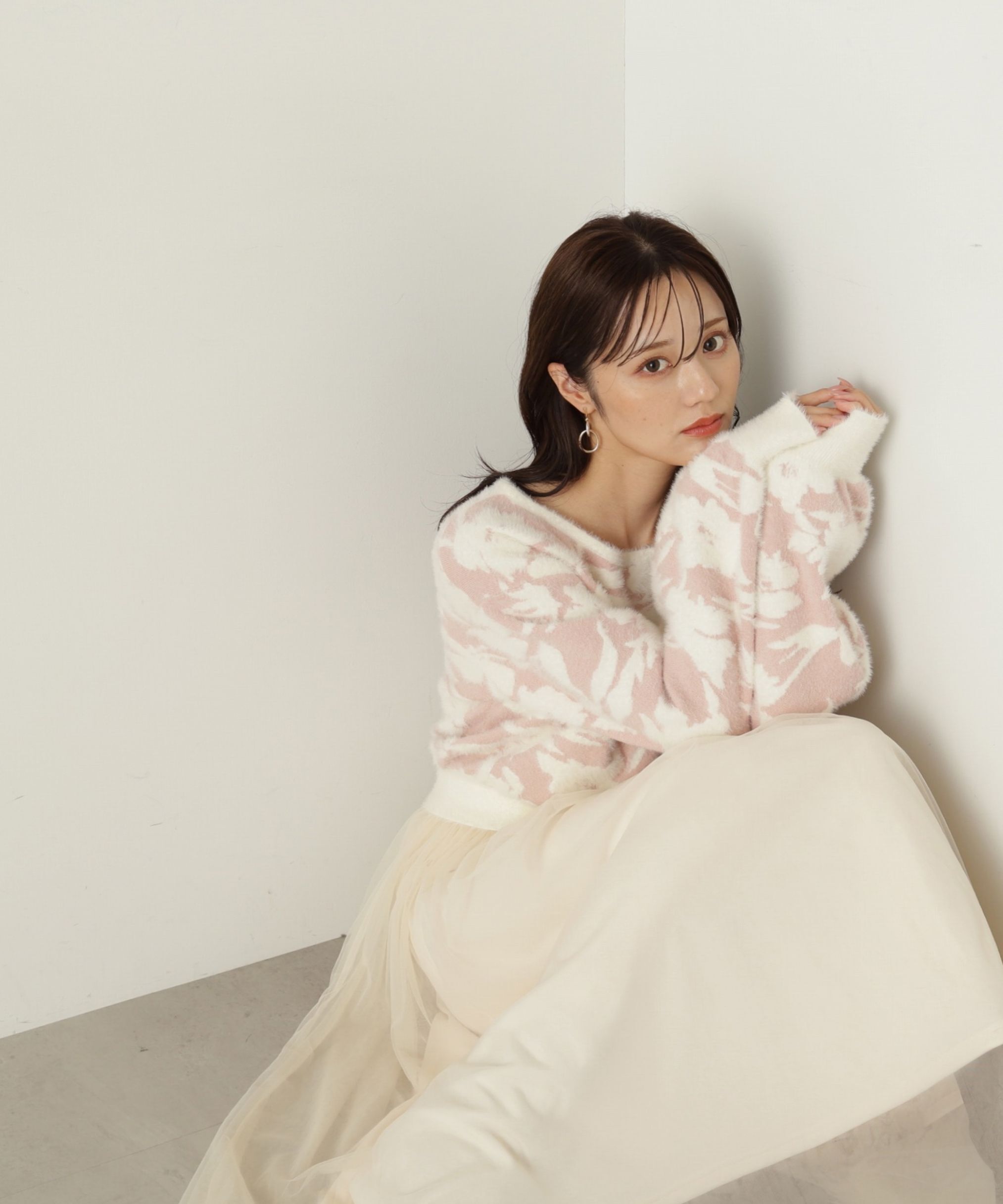 PROPORTION BODY DRESSING「ジャガードチュールニットドッキングワンピース」|ワンピース|