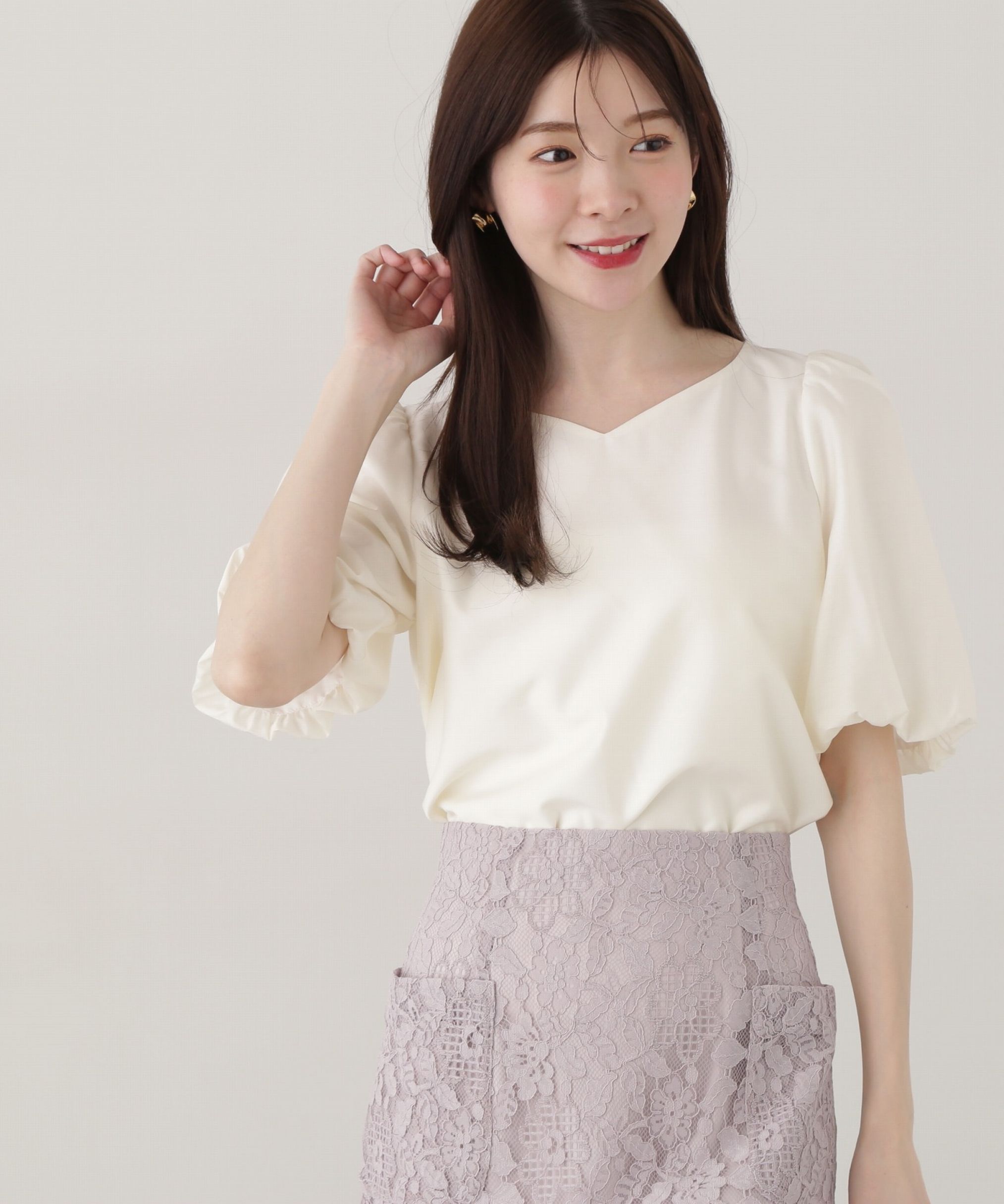 PROPORTION BODY DRESSING「ハートカットバルーンスリーブブラウス」|シャツ・ブラウス|