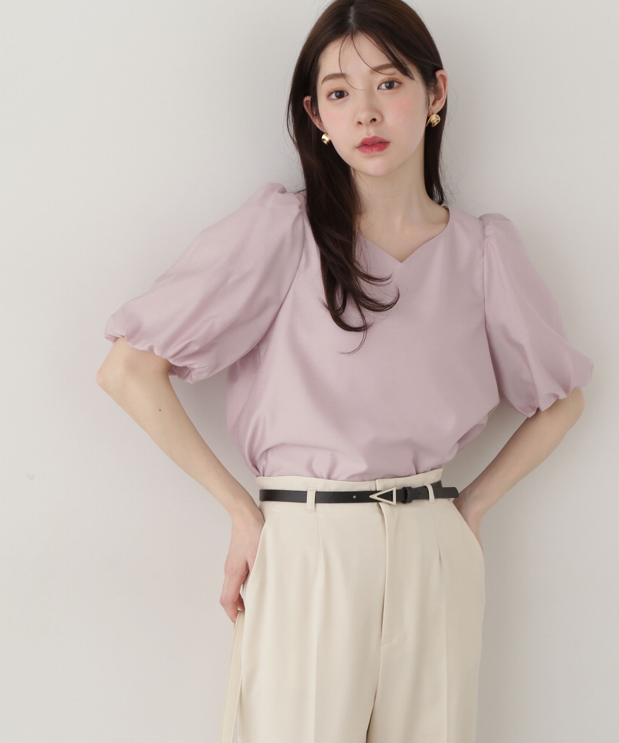 PROPORTION BODY DRESSING「ハートカットバルーンスリーブブラウス」|シャツ・ブラウス|ピンク