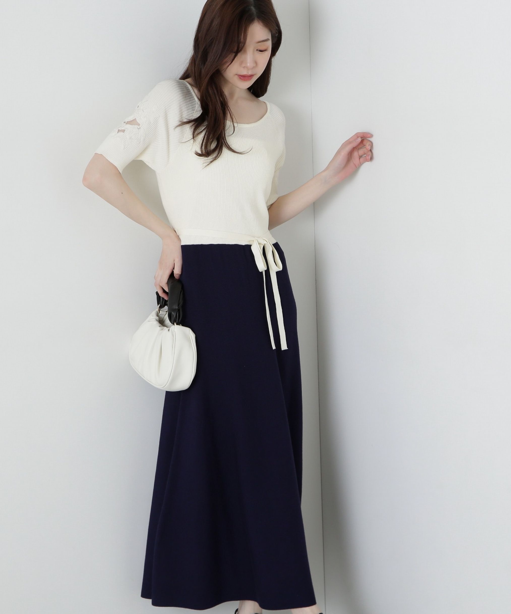 PROPORTION BODY DRESSING「エンブロイダリーニットワンピース」|ワンピース|