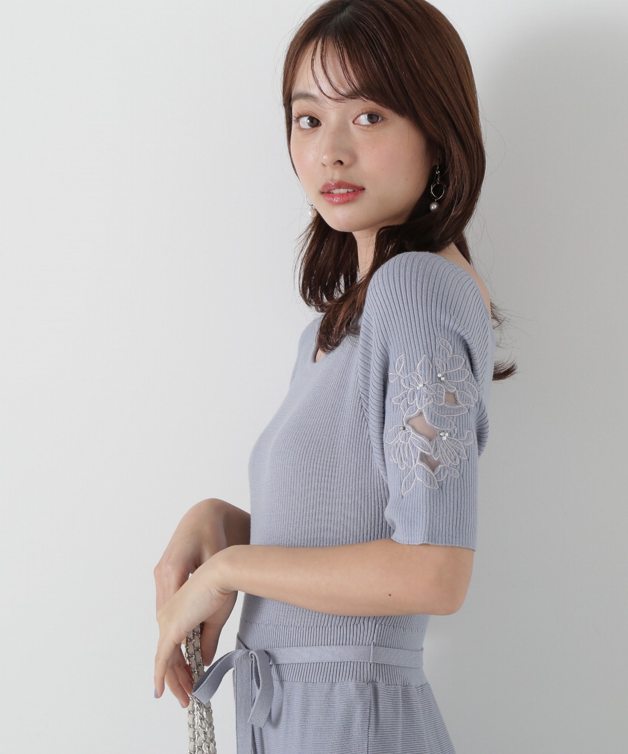 PROPORTION BODY DRESSING「エンブロイダリーニットワンピース」|ワンピース|
