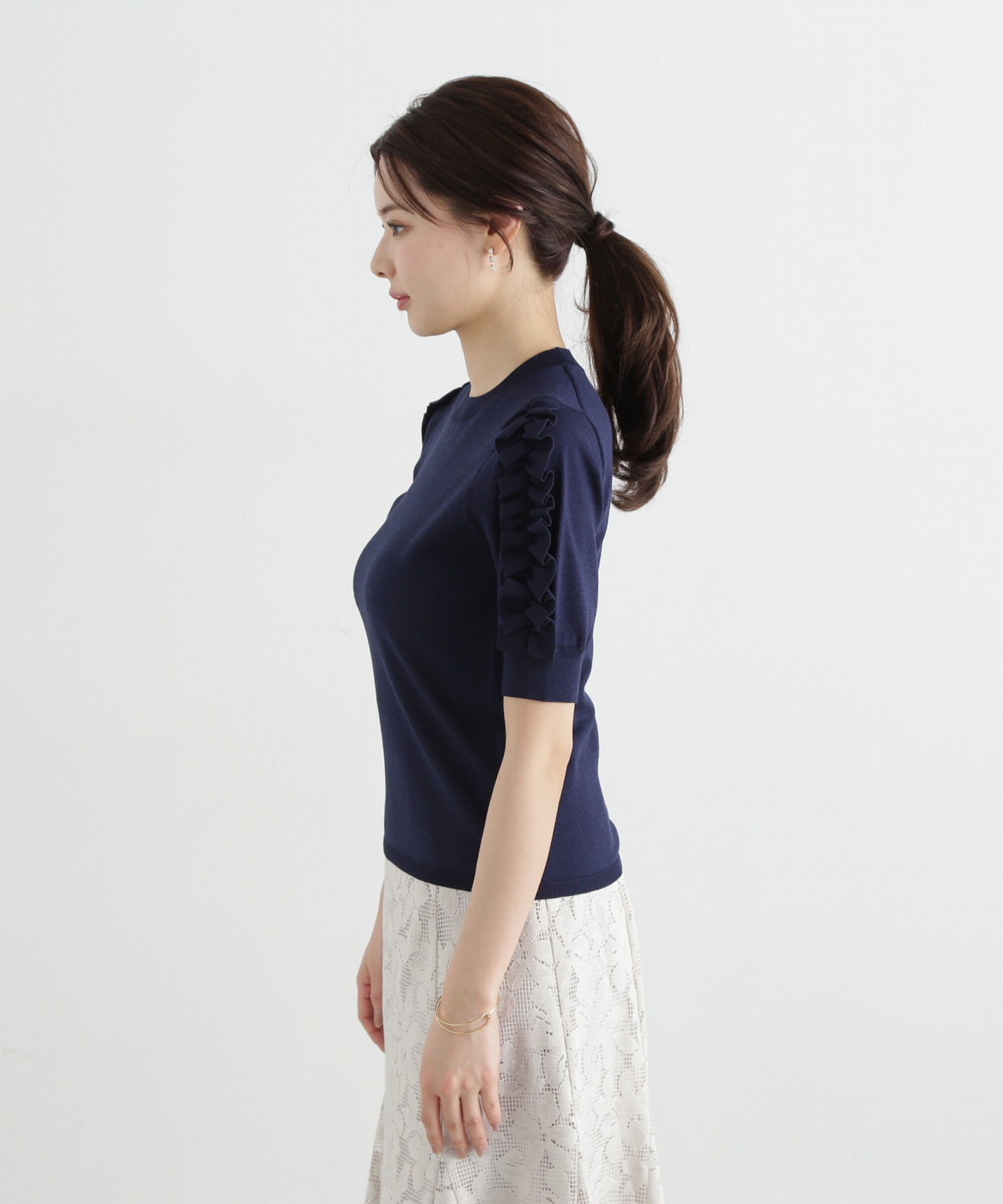 PROPORTION BODY DRESSING「フリルスリーブニット」|ニット・セーター|