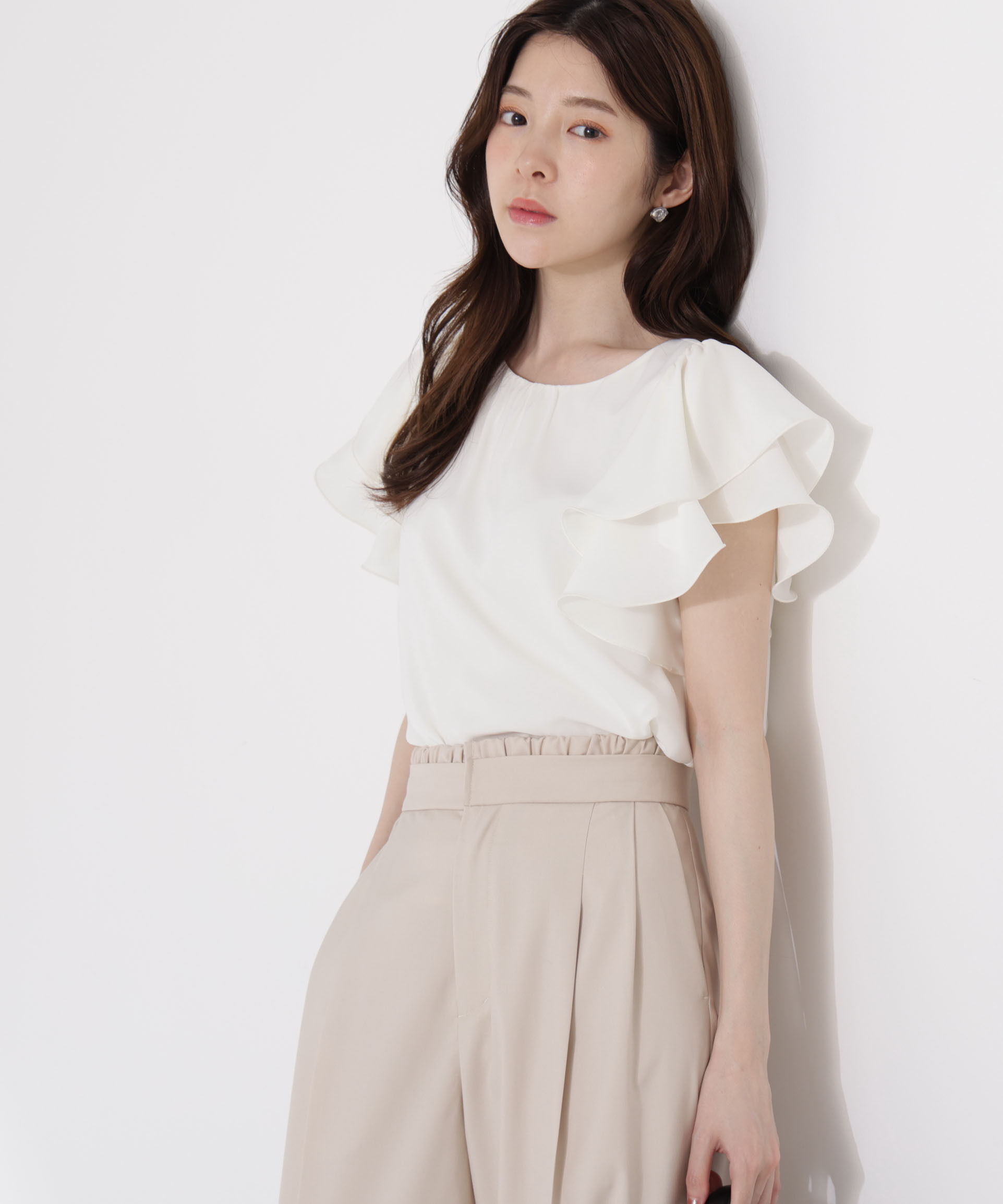 PROPORTION BODY DRESSING「ダブルラッフルスリーブブラウス」|シャツ・ブラウス|