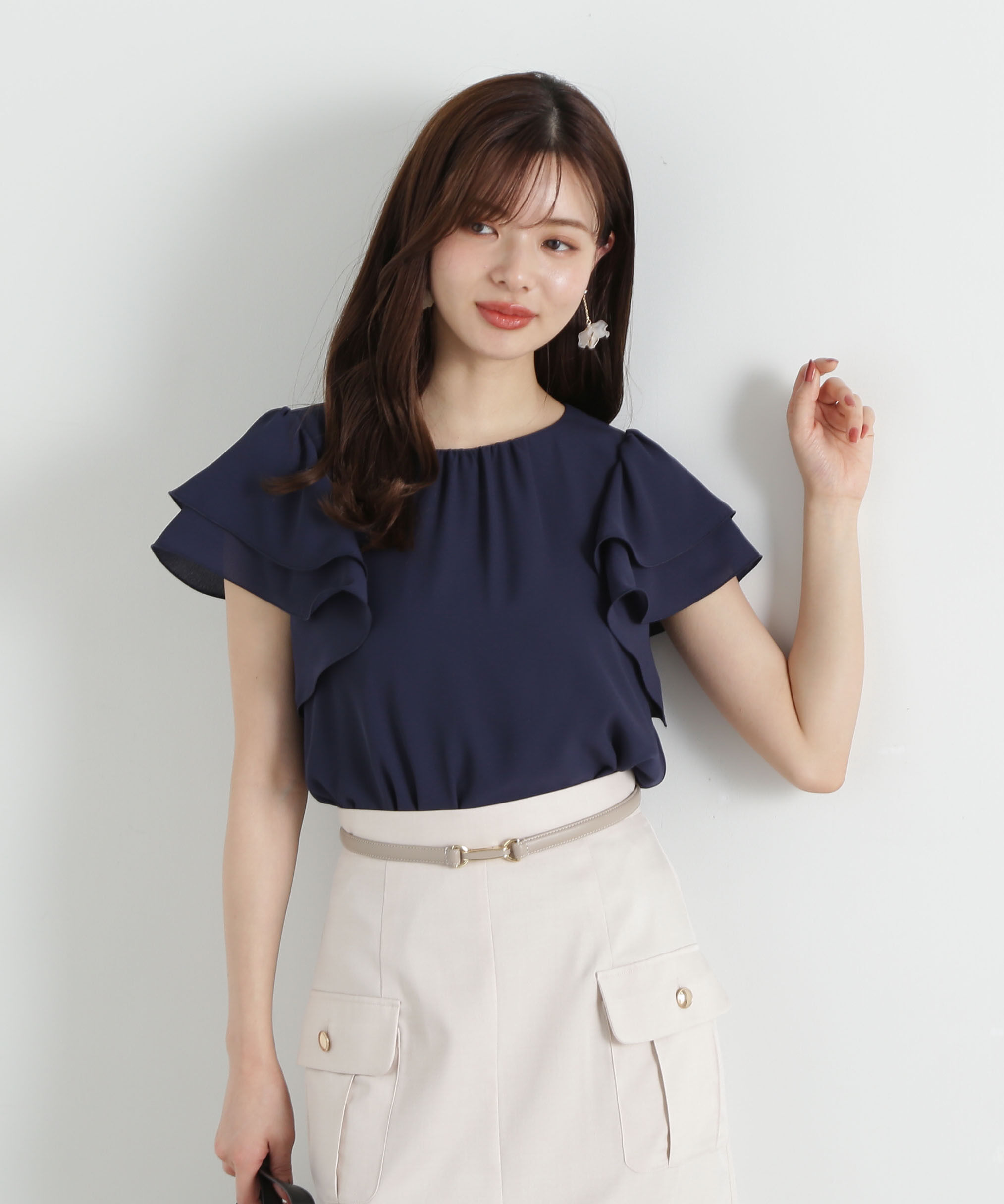 PROPORTION BODY DRESSING「ダブルラッフルスリーブブラウス」|シャツ・ブラウス|