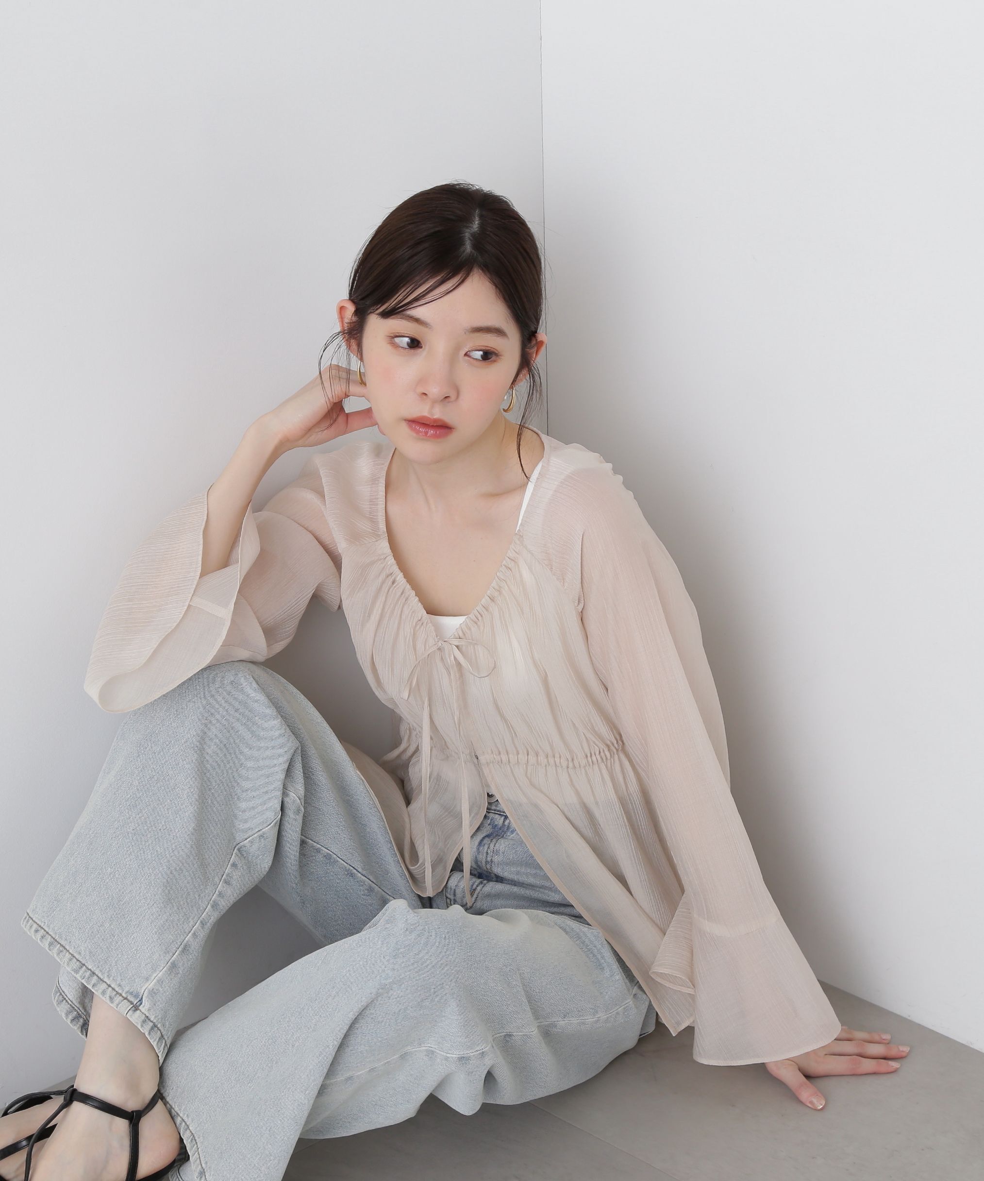 PROPORTION BODY DRESSING「フィッシュテール楊柳ブラウス」|シャツ・ブラウス|