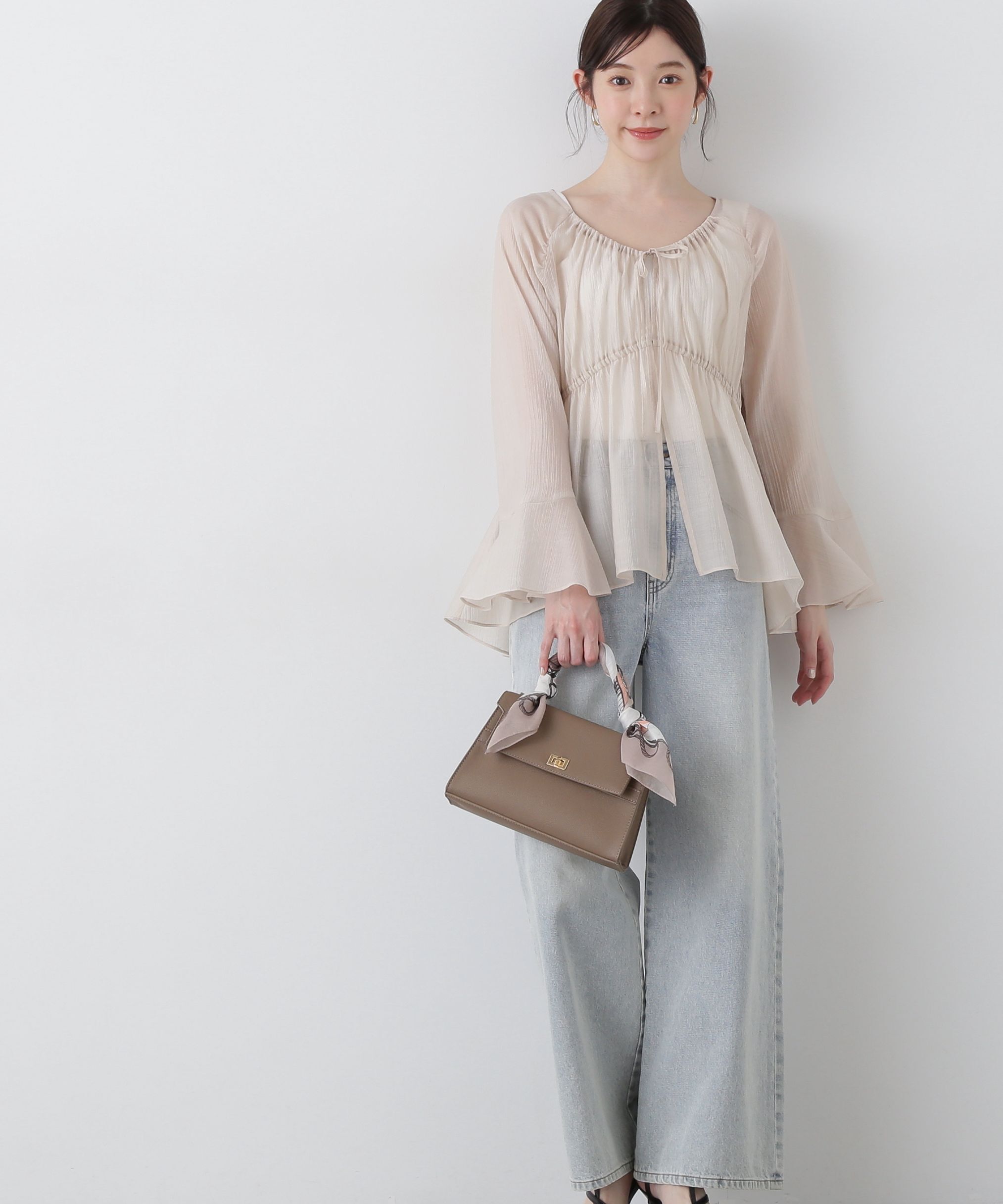 PROPORTION BODY DRESSING「フィッシュテール楊柳ブラウス」|シャツ・ブラウス|