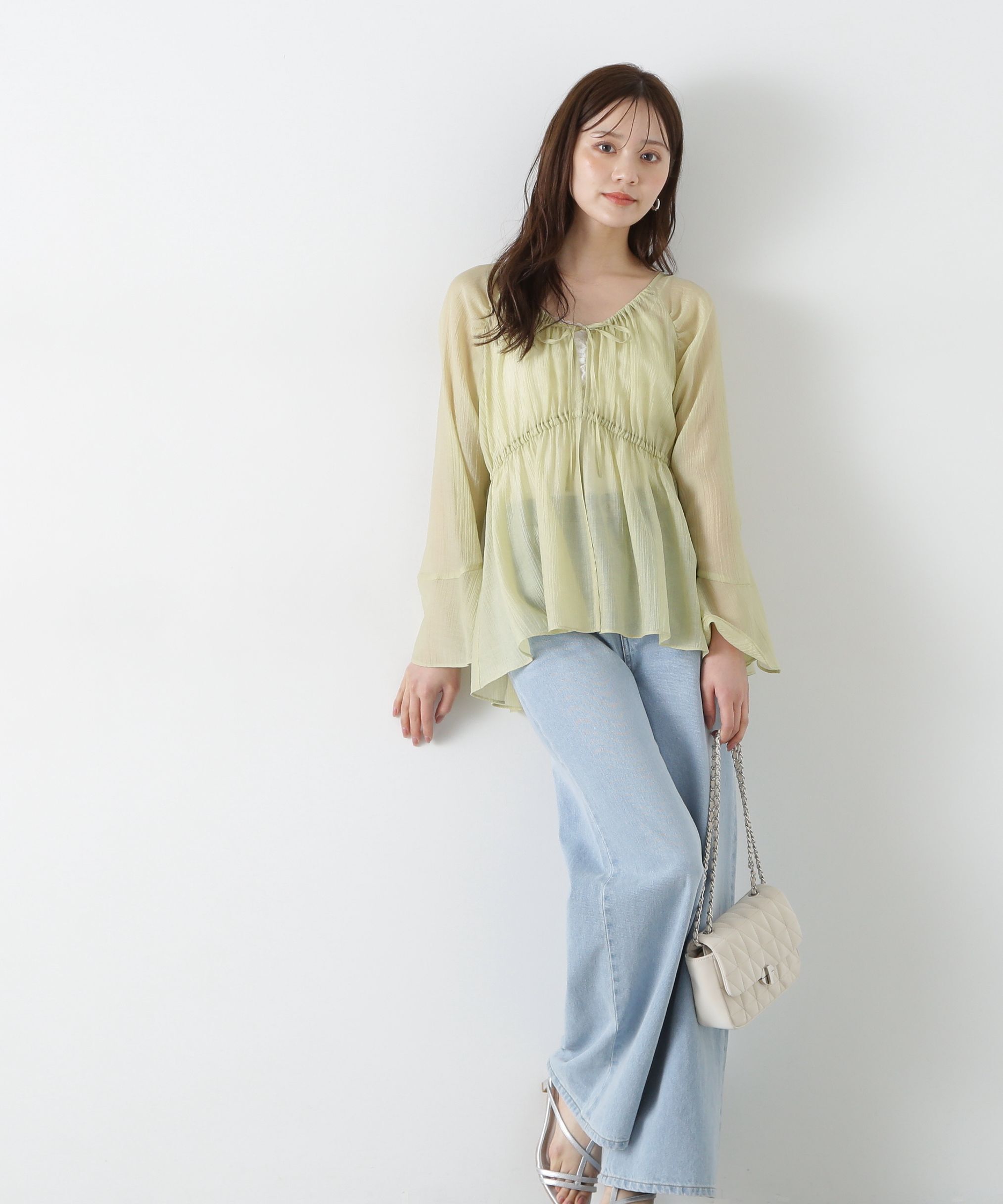 PROPORTION BODY DRESSING「フィッシュテール楊柳ブラウス」|シャツ・ブラウス|