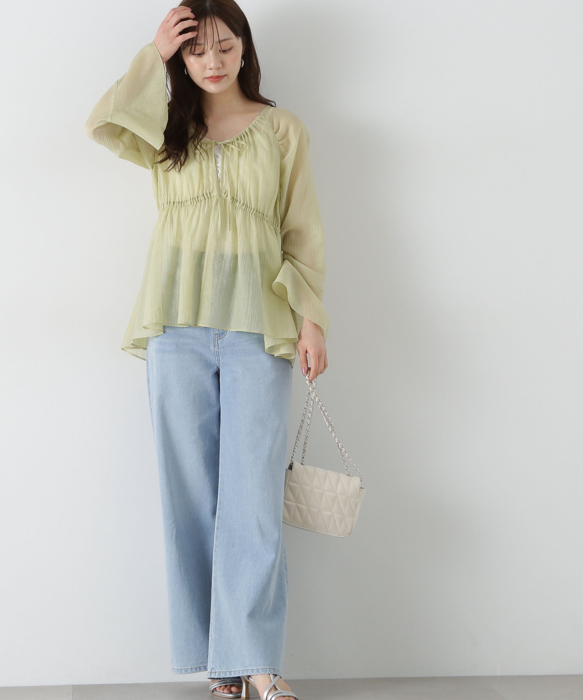 PROPORTION BODY DRESSING「フィッシュテール楊柳ブラウス」|シャツ・ブラウス|