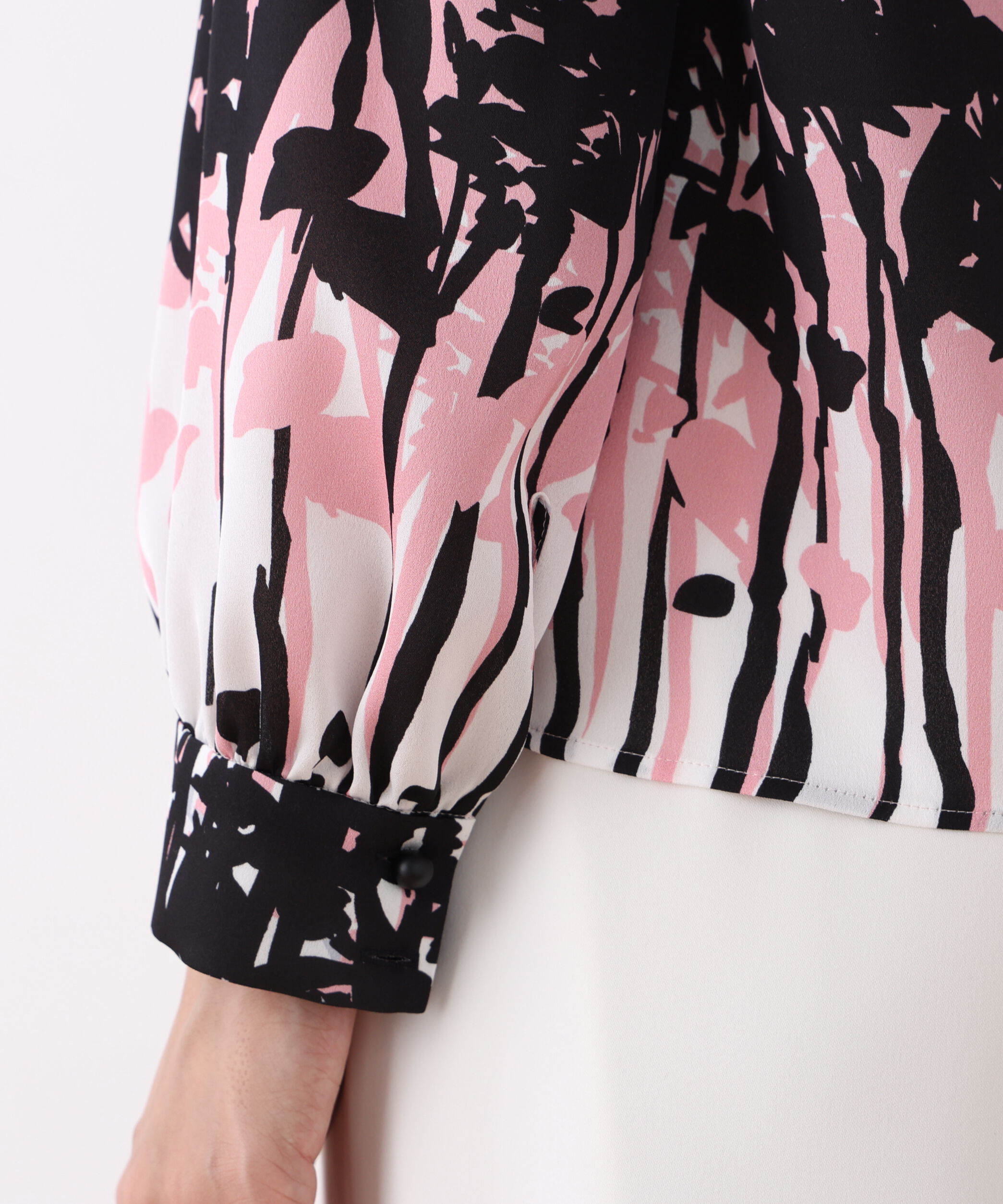  「インクフォレストプリントリボンブラウス」|シャツ・ブラウス|