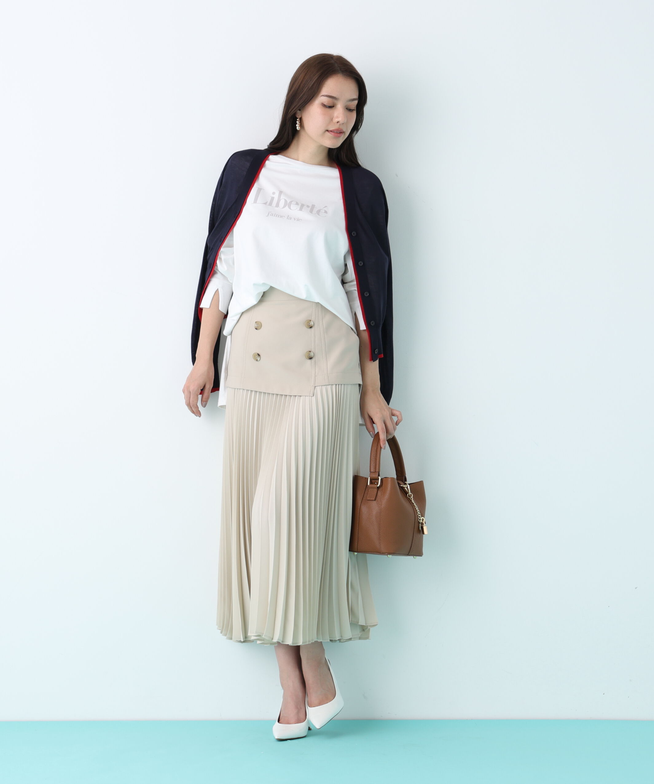  「ソフトオックスプリーツスカート」|スカート|