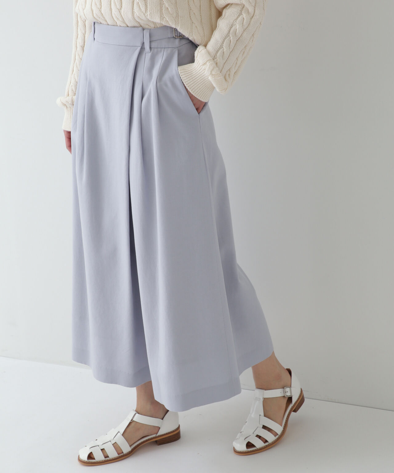  「◆ドビーオックススカーチョ」|スカート|ブルーグレー