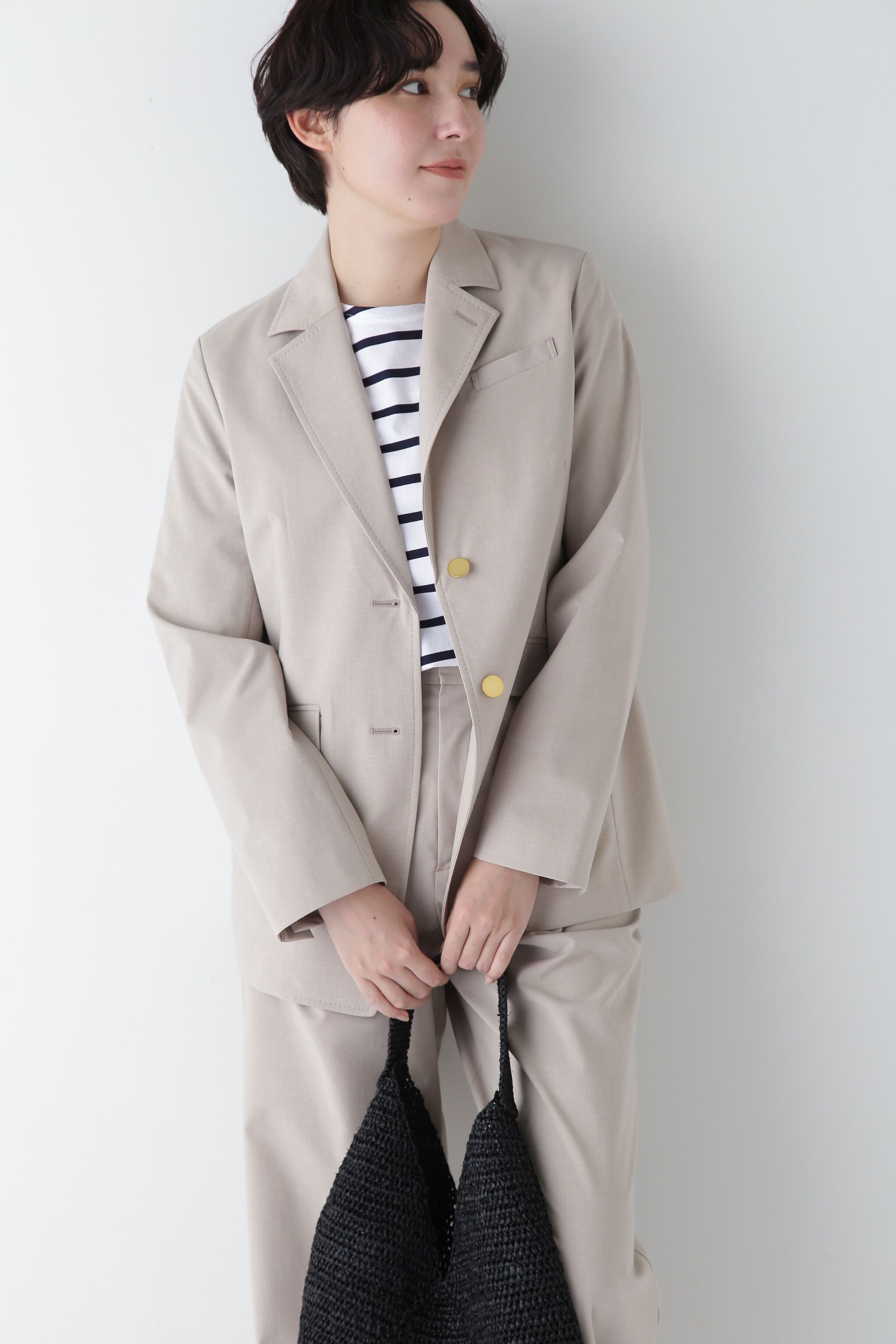  「◆Pレーヨン麻ポプリンテーラードジャケット」|その他|