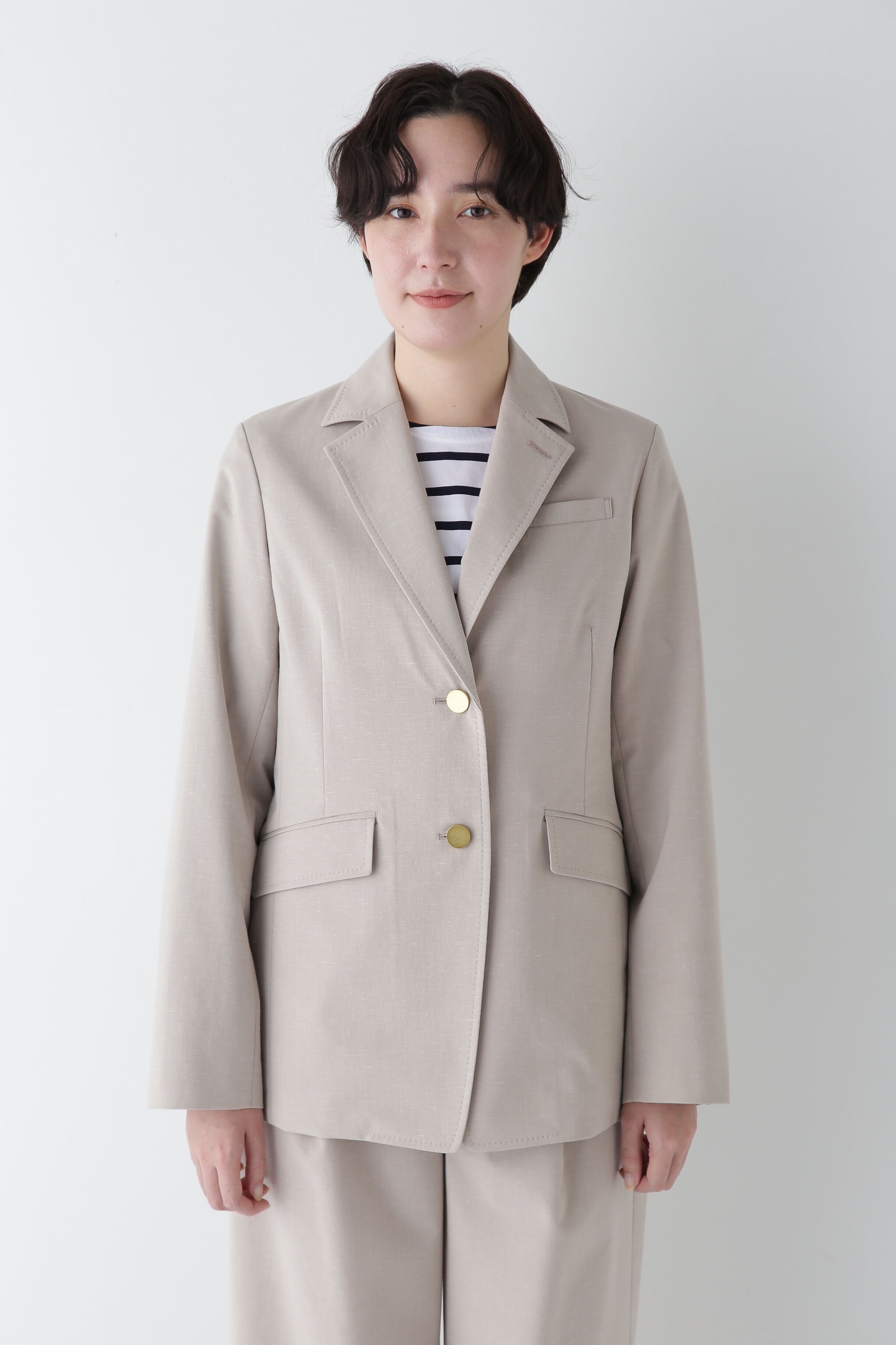  「◆Pレーヨン麻ポプリンテーラードジャケット」|その他|