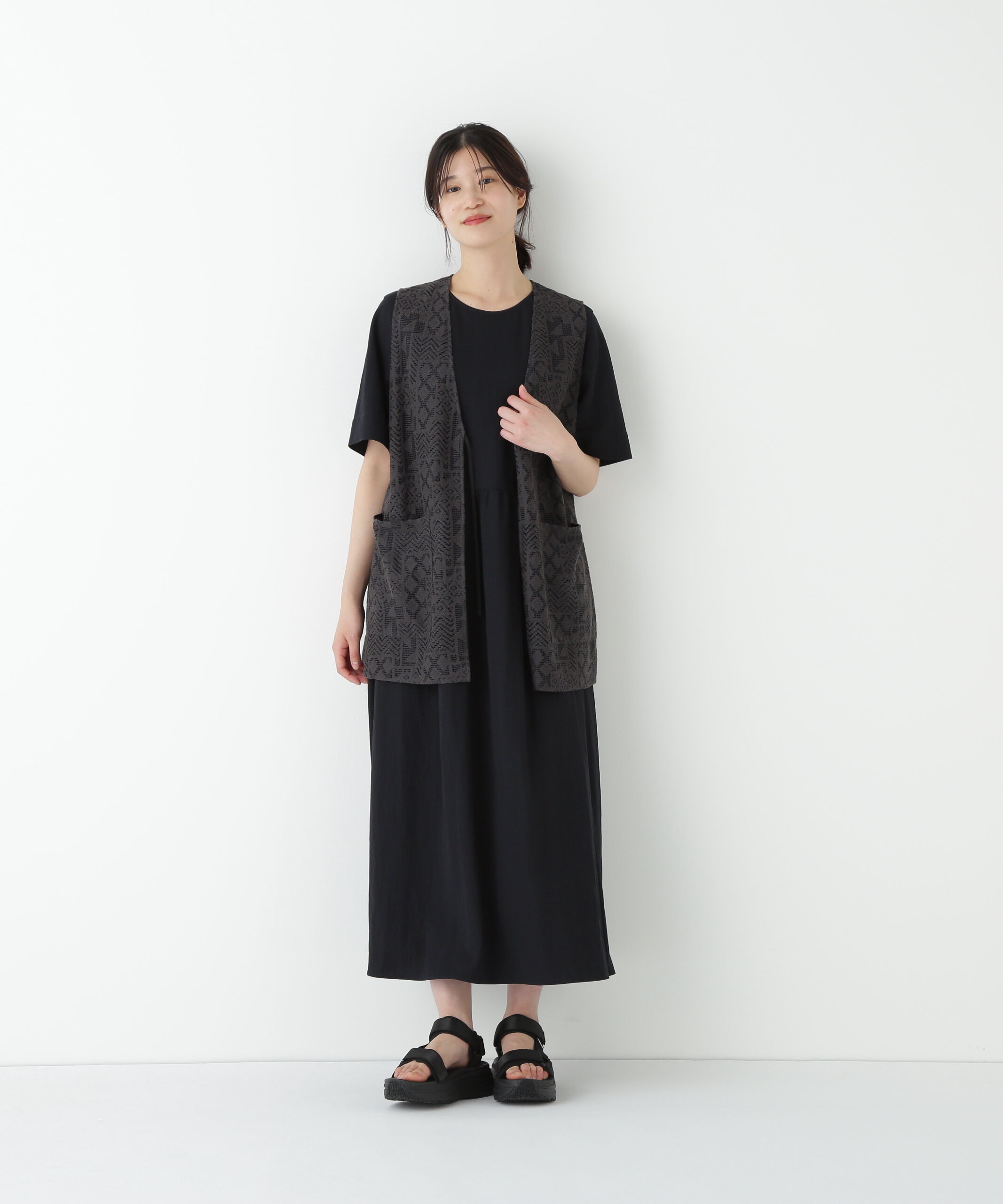  「◆ＲＮスムースギャザーＡラインワンピース」|ワンピース|