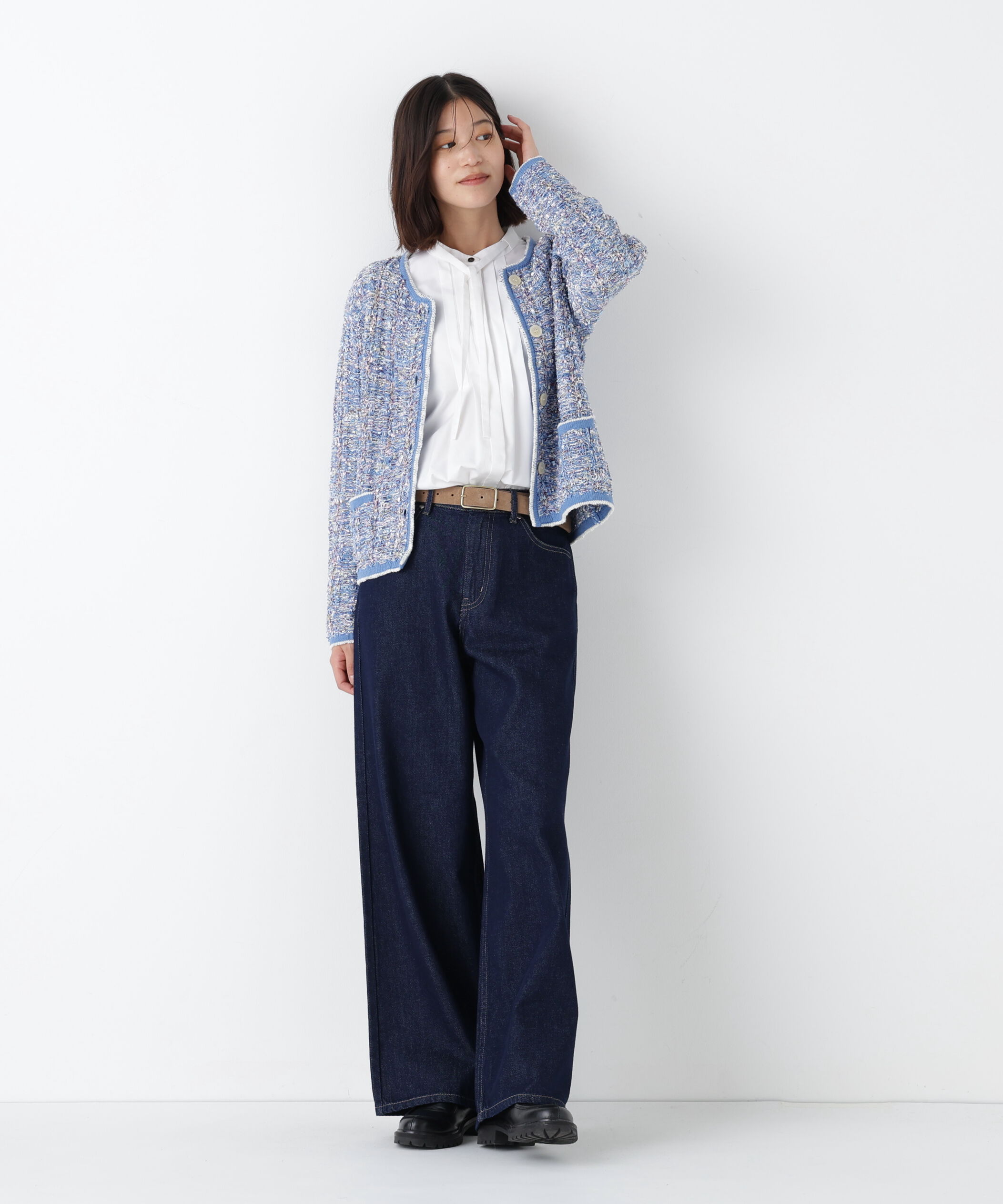  「◆ソフトデニムセミワイドパンツ」|その他|