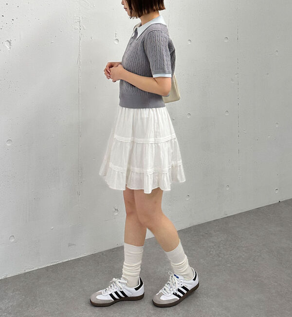 archives「レイヤードケーブルポロニット」|ニット・セーター|