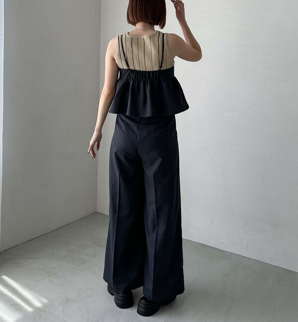 archives「ギャザーペプラムキャミ&times;ワイドスラックスＳＥＴ」|ワンピース|