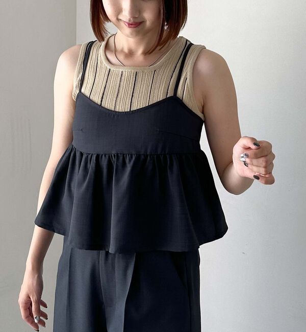 archives「ギャザーペプラムキャミ&times;ワイドスラックスＳＥＴ」|ワンピース|