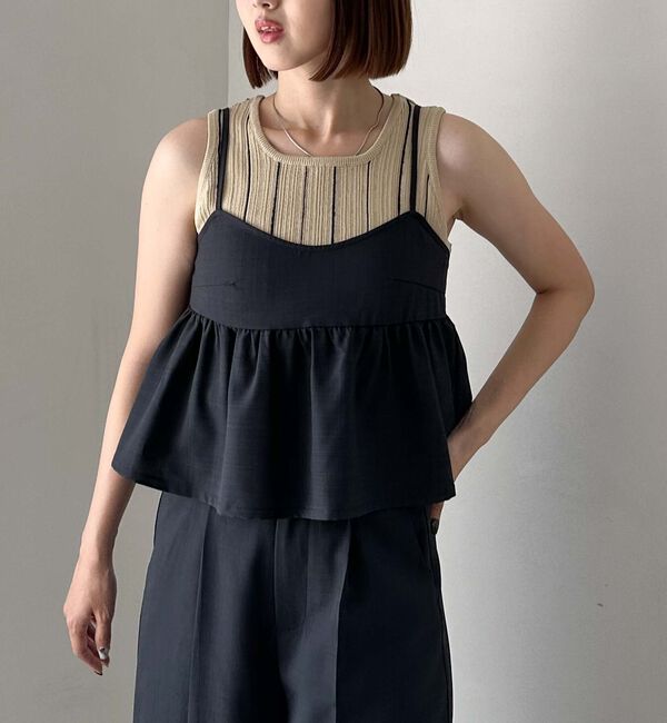 archives「ギャザーペプラムキャミ&times;ワイドスラックスＳＥＴ」|ワンピース|
