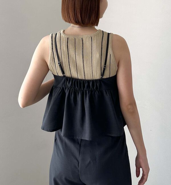 archives「ギャザーペプラムキャミ&times;ワイドスラックスＳＥＴ」|ワンピース|