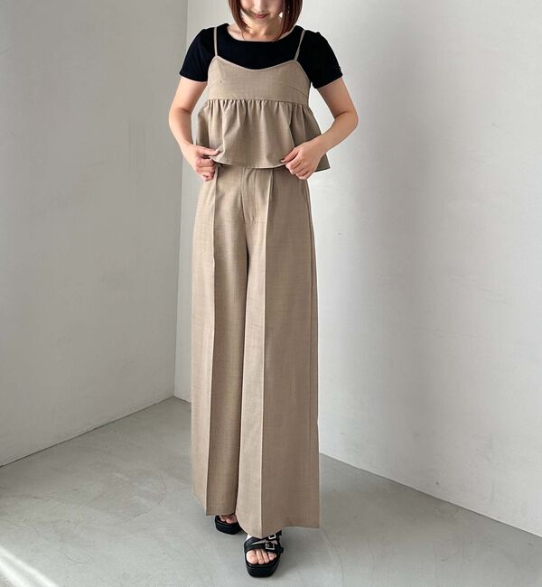 archives「ギャザーペプラムキャミ&times;ワイドスラックスＳＥＴ」|ワンピース|