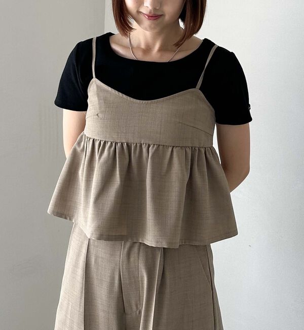 archives「ギャザーペプラムキャミ&times;ワイドスラックスＳＥＴ」|ワンピース|