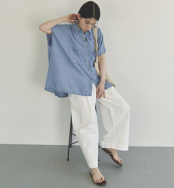 Doux archives「ソフトデニムフレンチシャツ」|タンクトップ|