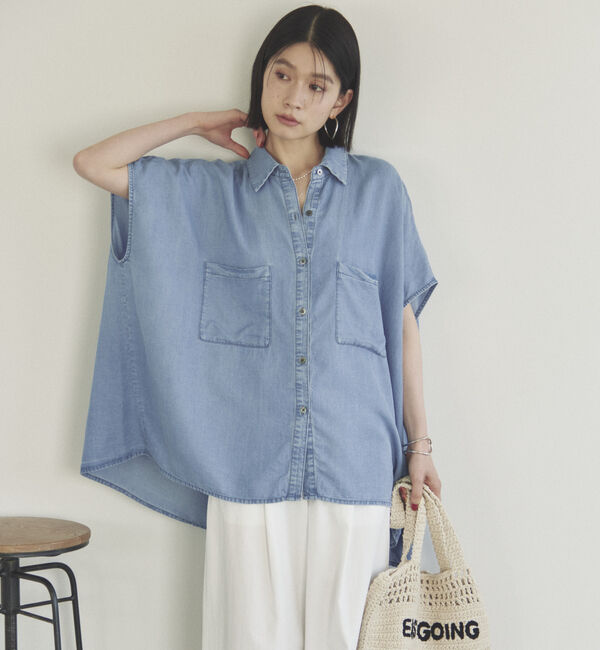 Doux archives「ソフトデニムフレンチシャツ」|タンクトップ|