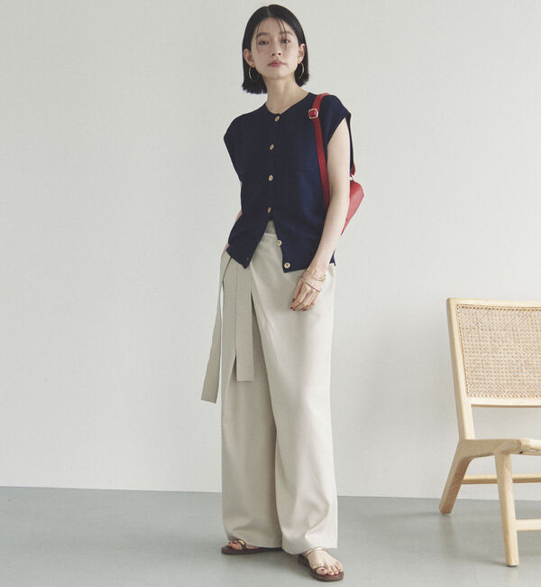 Doux archives「ポケット付きニットベスト」|ニット・セーター|