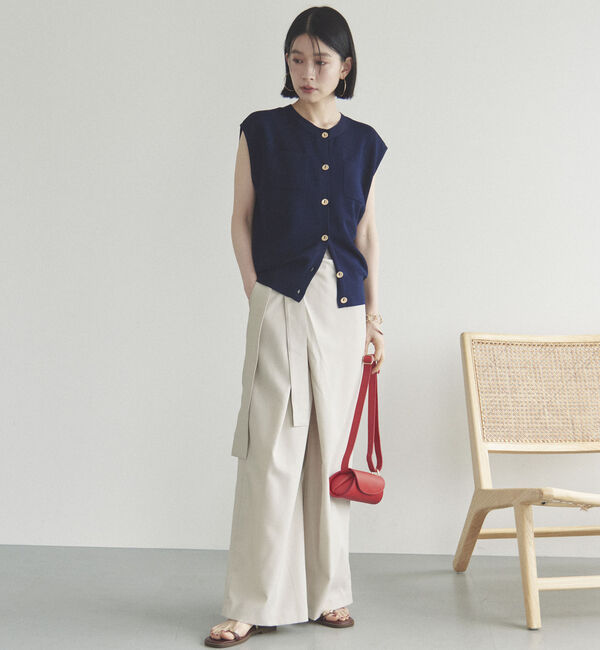 Doux archives「ポケット付きニットベスト」|ニット・セーター|