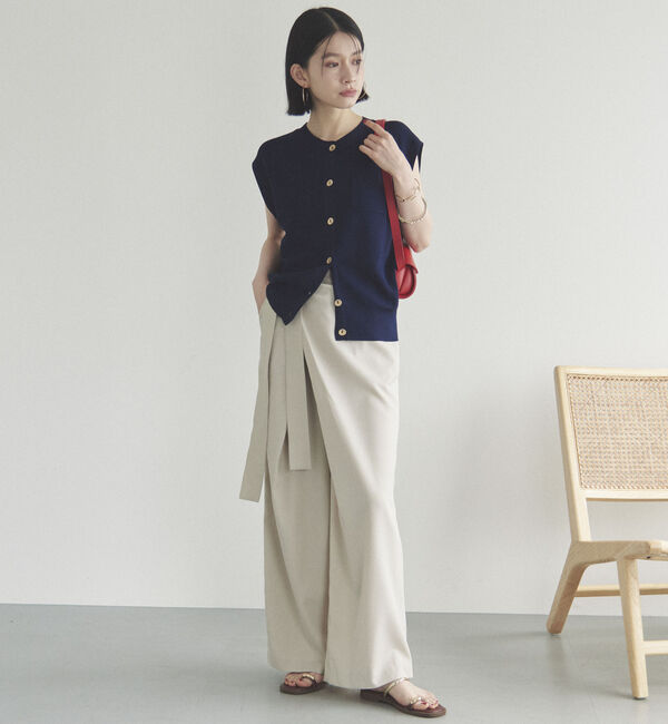 Doux archives「ポケット付きニットベスト」|ニット・セーター|