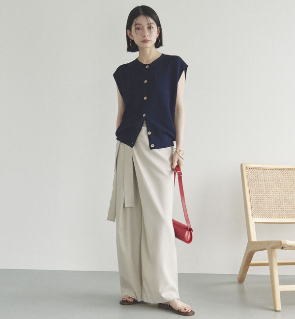 Doux archives「ポケット付きニットベスト」|ニット・セーター|