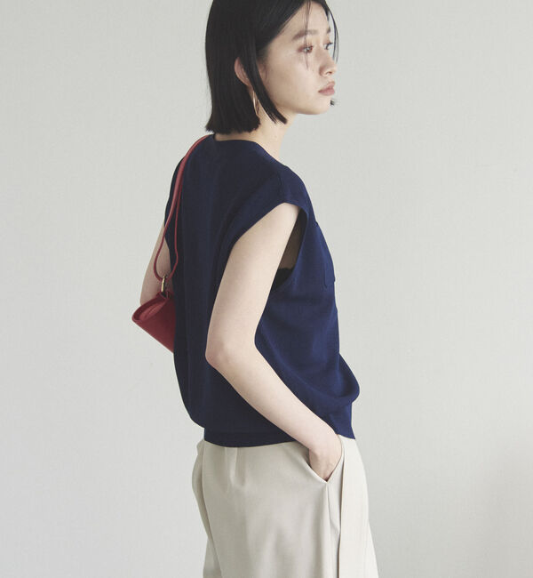 Doux archives「ポケット付きニットベスト」|ニット・セーター|