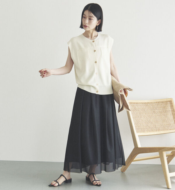 Doux archives「ポケット付きニットベスト」|ニット・セーター|