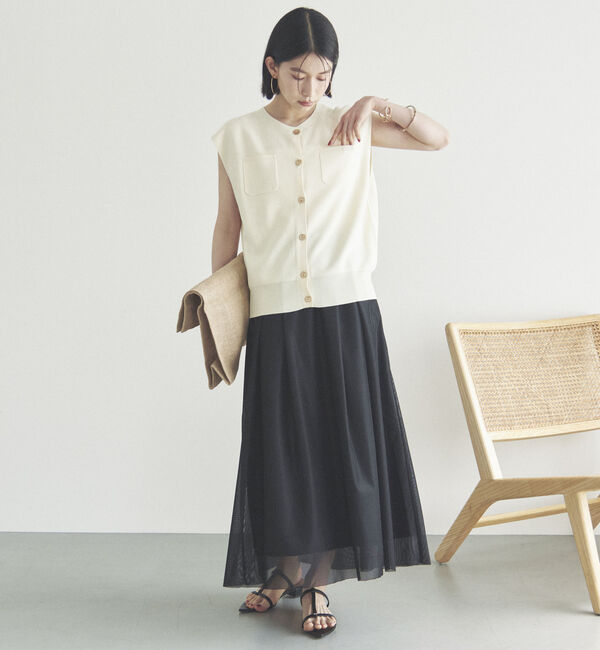 Doux archives「ポケット付きニットベスト」|ニット・セーター|